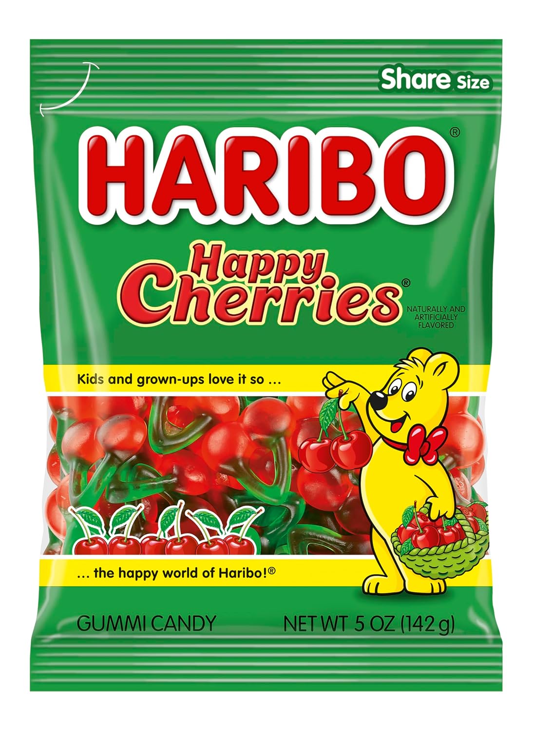Haribo Gummi Candy, Happy Cherries, 5 Ounce