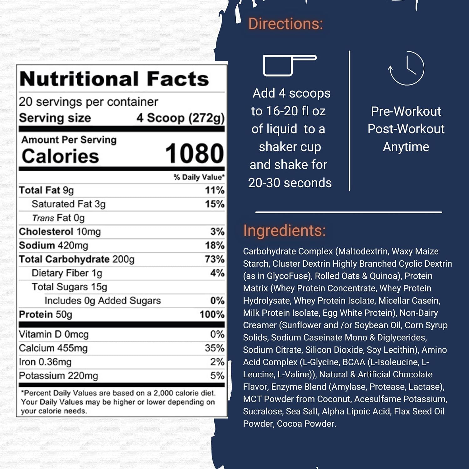 Gaspari Nutrition Real Mass: Advanced Weight Gainer, Protein and Complex Carb Blend, 50g Protein, 16g EAAs, Gluten-Free, 12 lbs (Vanilla Milkshake)