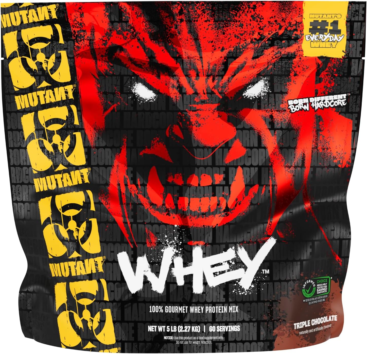 Mutant WHEY, 100% Whey Protein Powder, Triple Chocolate, 5 lb