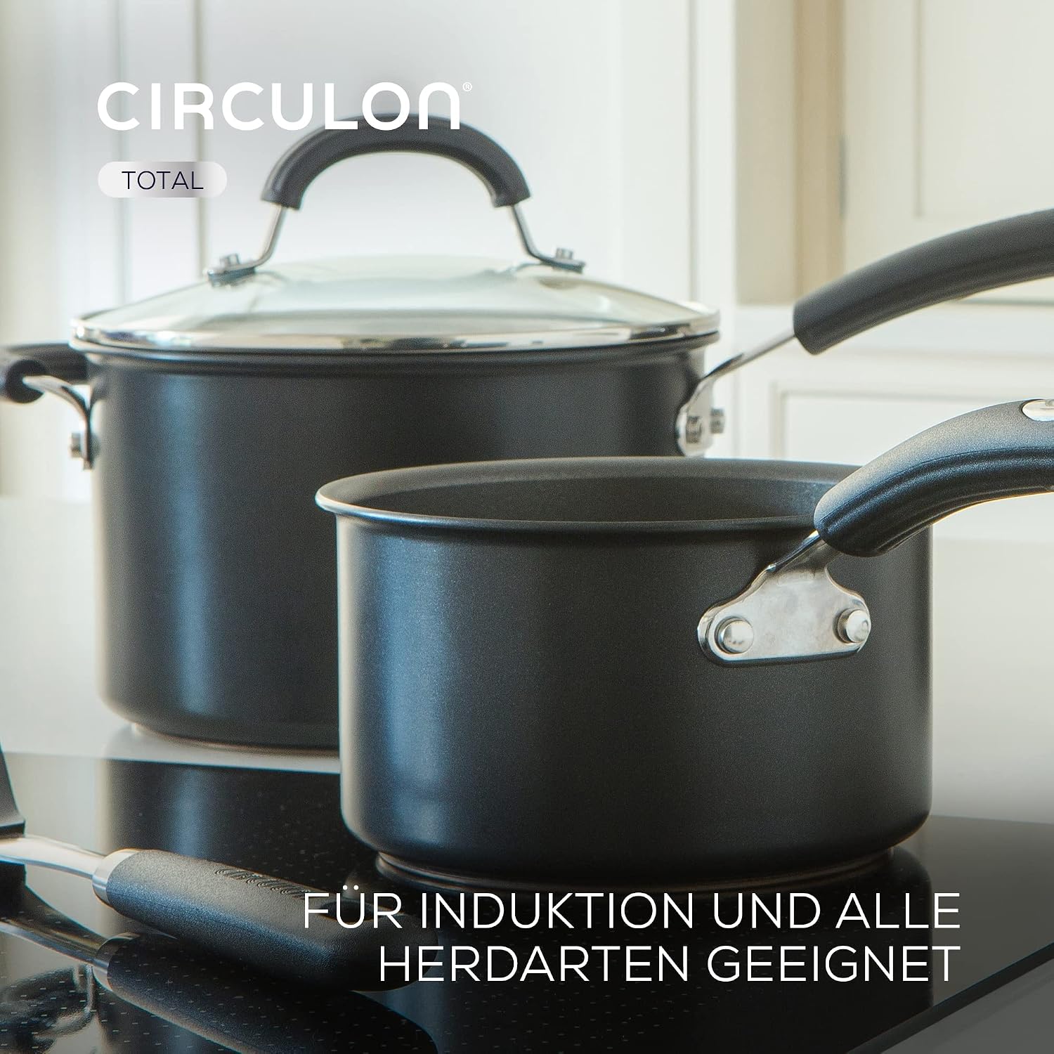Circulon - Total - Saute Pan with Lid 28cm - Durable Non Stick - Hard Anodised - Induction - Oven and Dishwasher Safe - Lifetime Guarantee