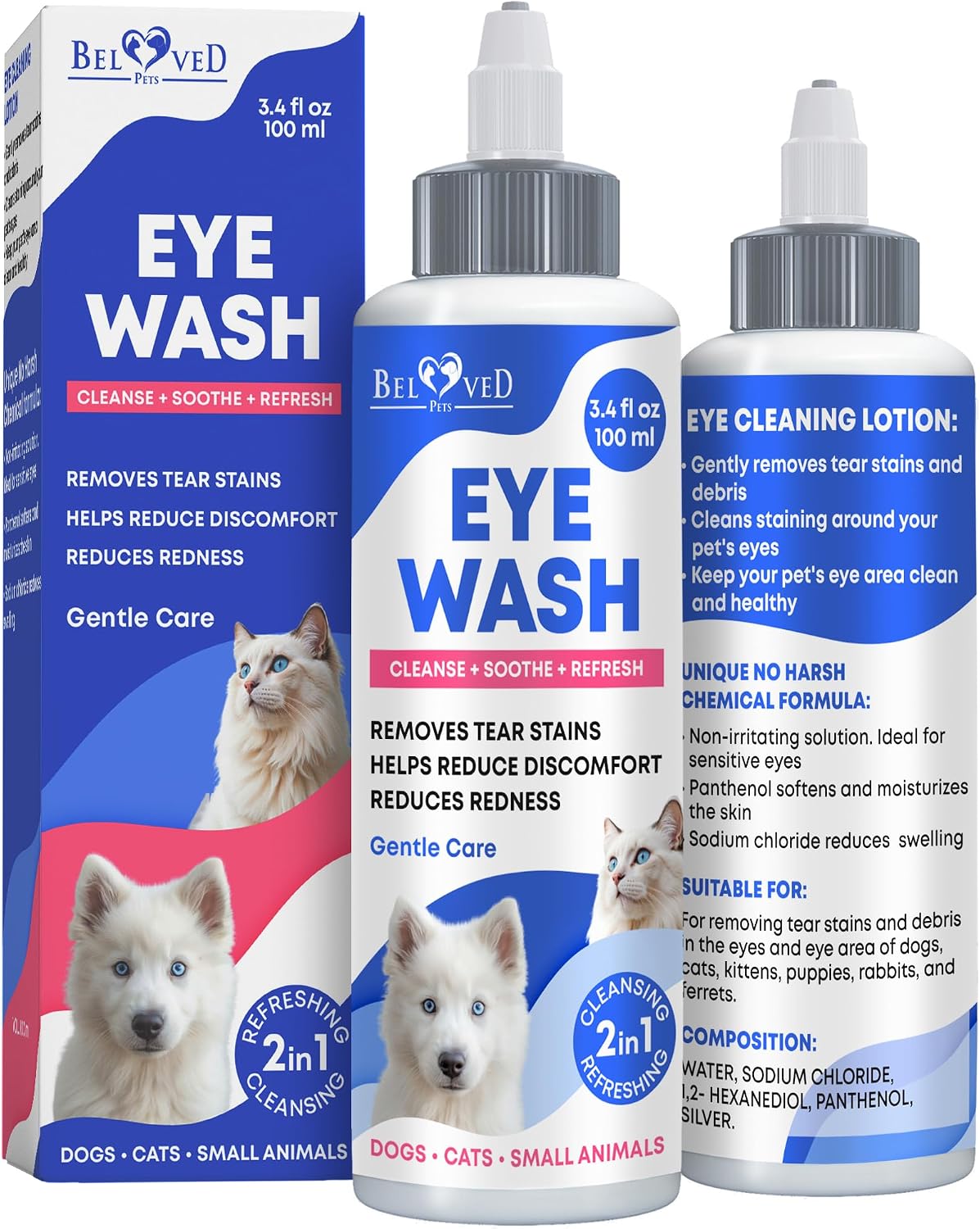Dog Eye Drops & Eye Infection Treatment for Dogs and Cats – Soothe Infection & Allergy, Relieve Dry Eyes & Pink Eye
