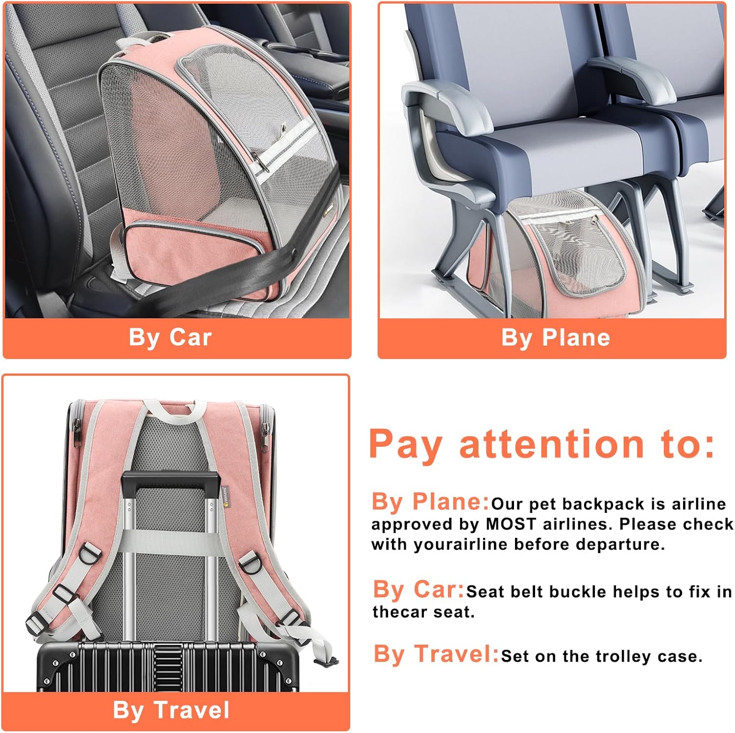 Texsens Innovative Traveler Bubble Backpack Pet Carriers for Cats and Dogs