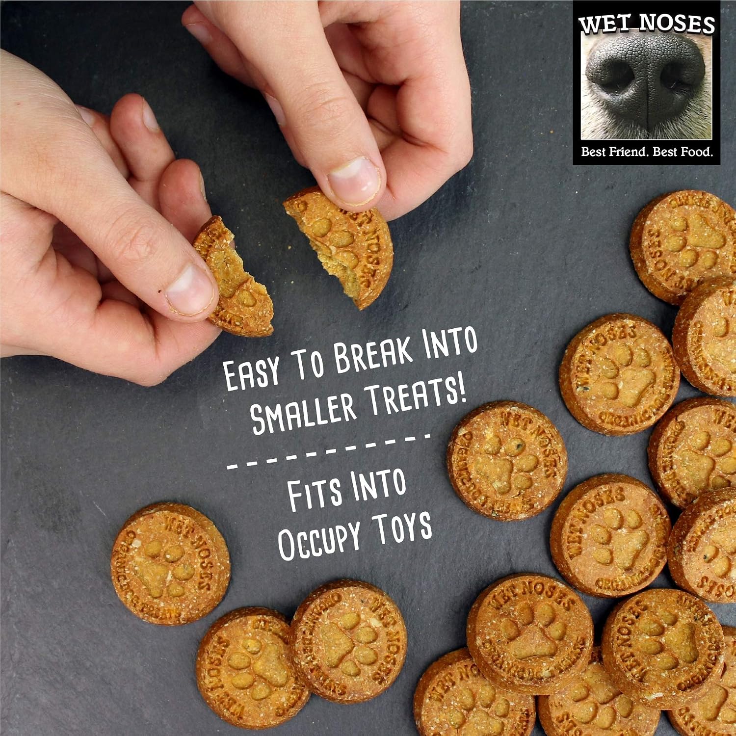 Wet Noses Organic Crunchy Dog Treats – All-Natural, Human-Grade, Non-GMO, Healthy Training & Delicious Snacks for Dogs