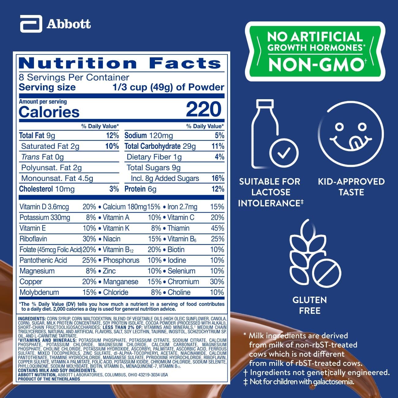 PediaSure Grow & Gain Shake Mix, 6g Protein, Vanilla, 14.1 oz Can, 3pk | 24 Servings, Great-Tasting Nutritional Shake Mix with Immune Support for Kids, 23 Vitamins & Minerals, Non-GMO & Gluten-Free