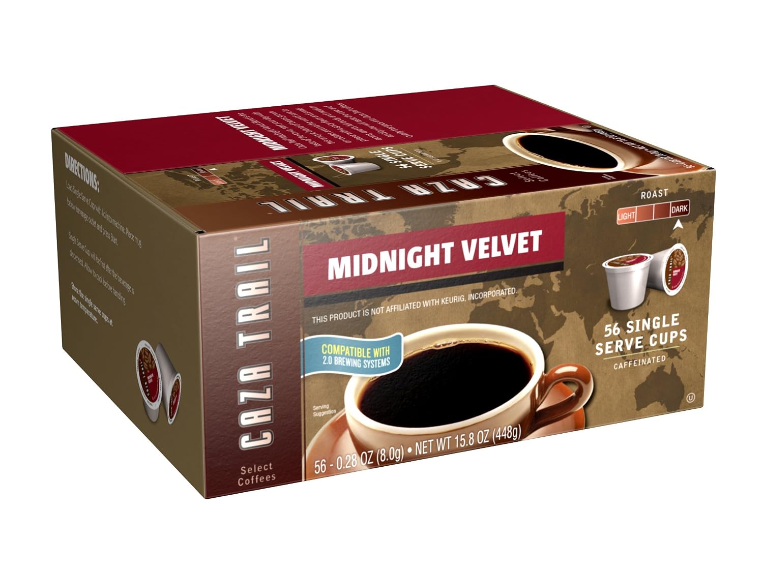 Caza Trail Coffee, Kona Blend, 100 Single Serve Cups