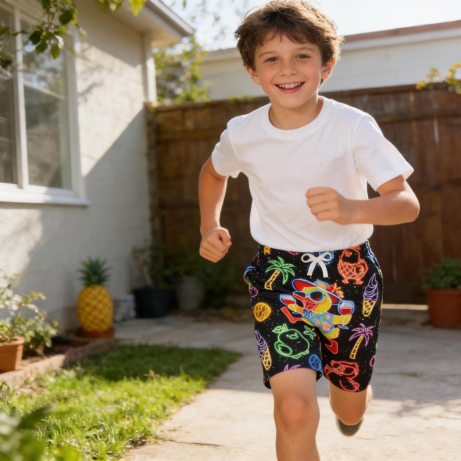 BFUSTYLE Boys Swim Trunks Mesh Lining Kids Bathing Suit 5-14 Years Shorts