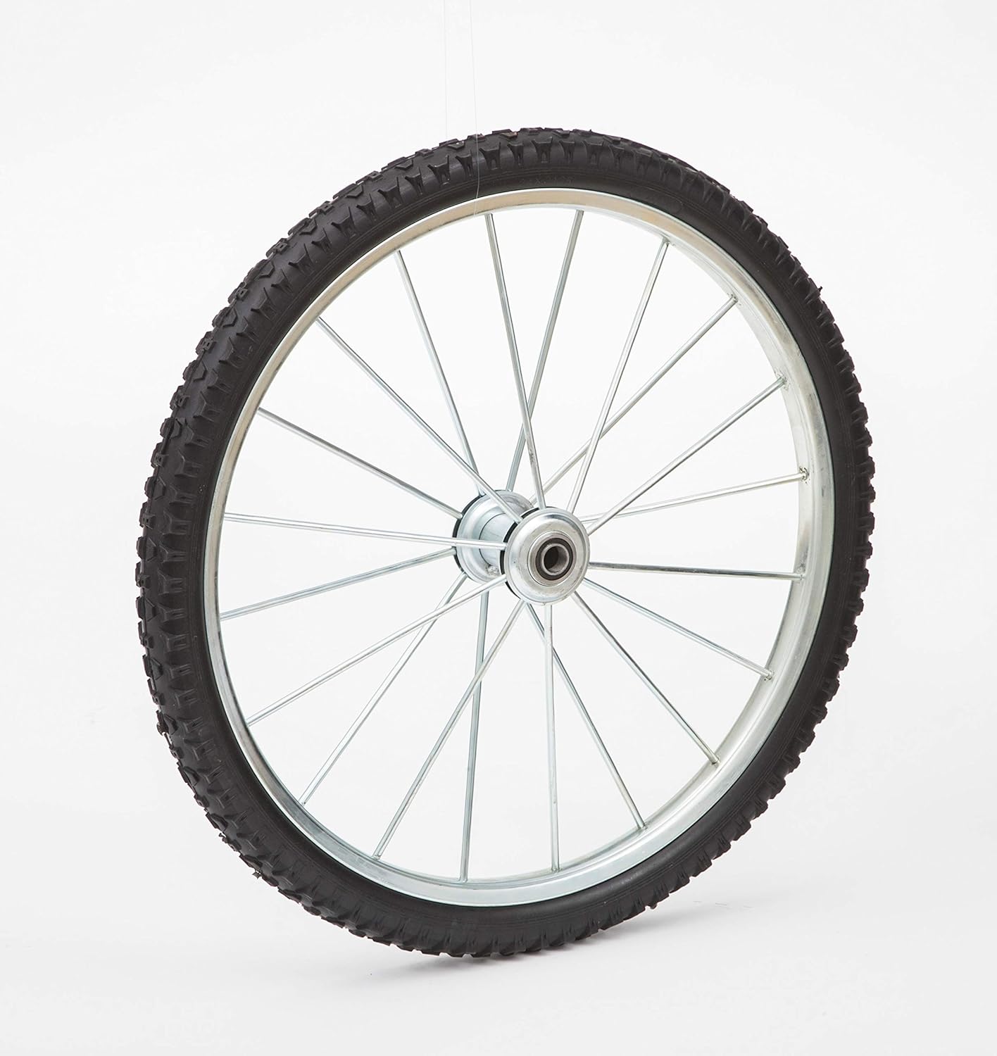 Lapp Wagons 20" to 26" Flat Free Heavy Duty Metal Spoke Wheels | 4" Hub, 3/4" Axle Bearing | For Utility Carts | 24" x 1.95" Tire