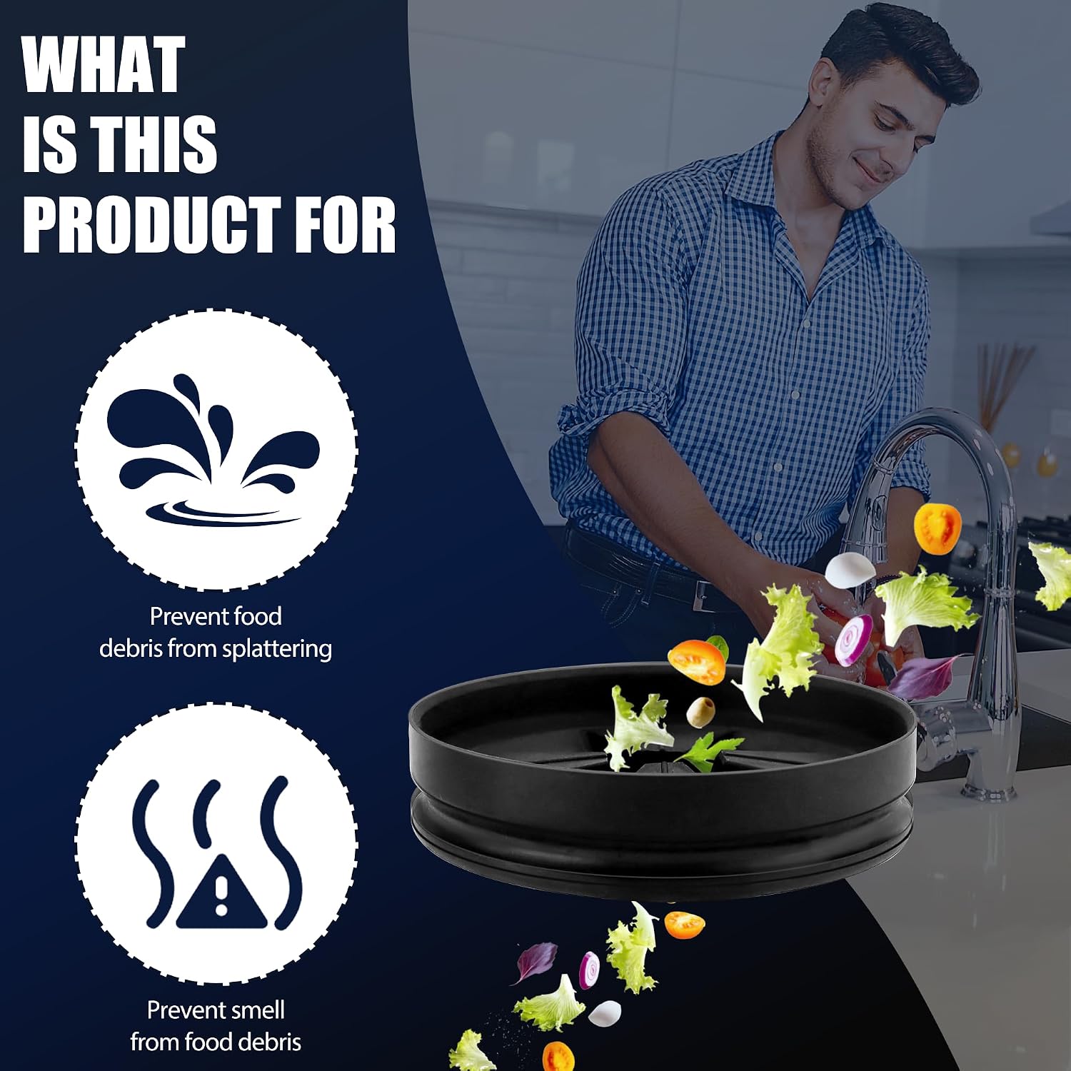 3 3/8" Garbage Disposal Splash Guard Replacement for InSinkErator Evolution