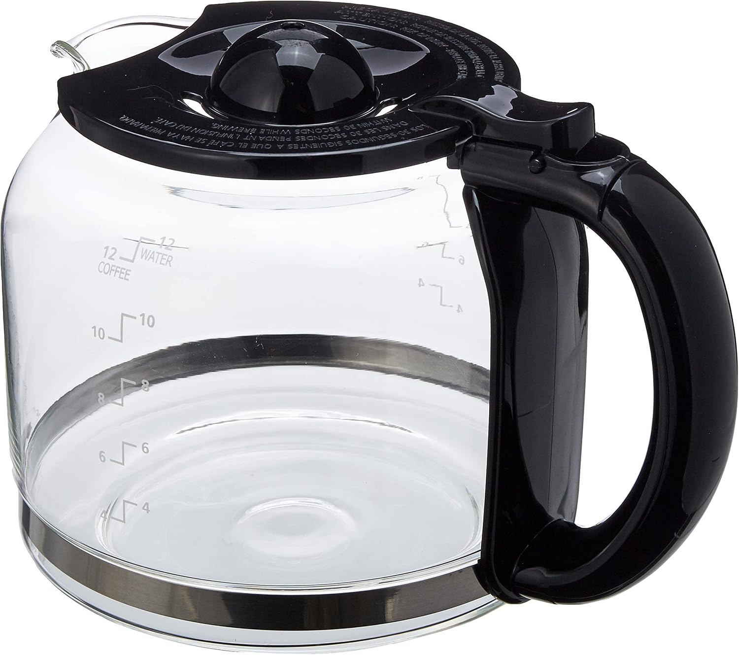 Capresso Glass Carafe 12 Cup, Black