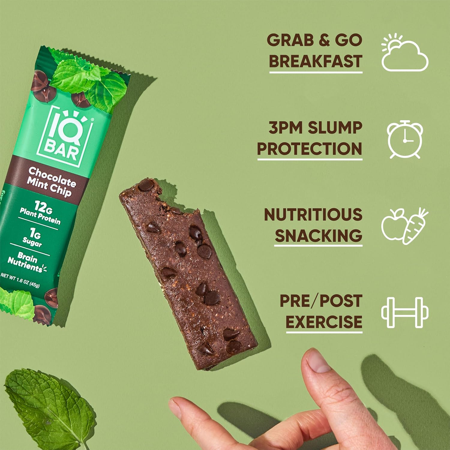 IQBAR Clean Protein Bars, Low Sugar Keto, Banana Nut 12-Count