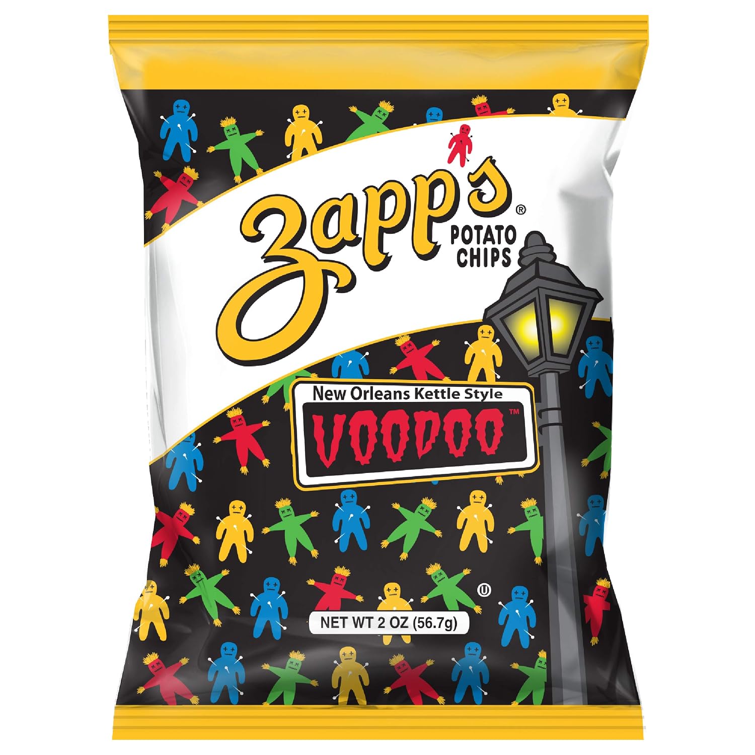 Zapp’s New Orleans Kettle-Style Potato Chips Hotter n Hot Jalapeno Flavor (2 oz Bags, 25 Count), Crunchy Chips with a Spicy Kick, Perfect On-The-Go, Gluten Free Snack