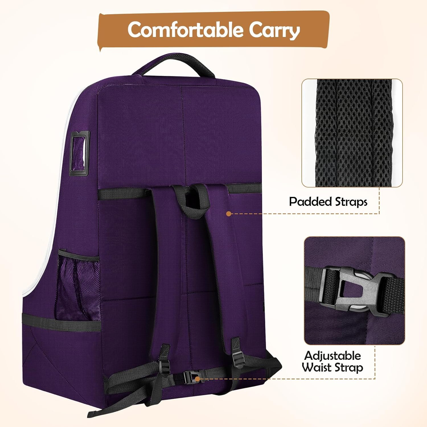 YOREPEK Padded Car Seat Travel Bag Backpack, Toddler Travel Essentials