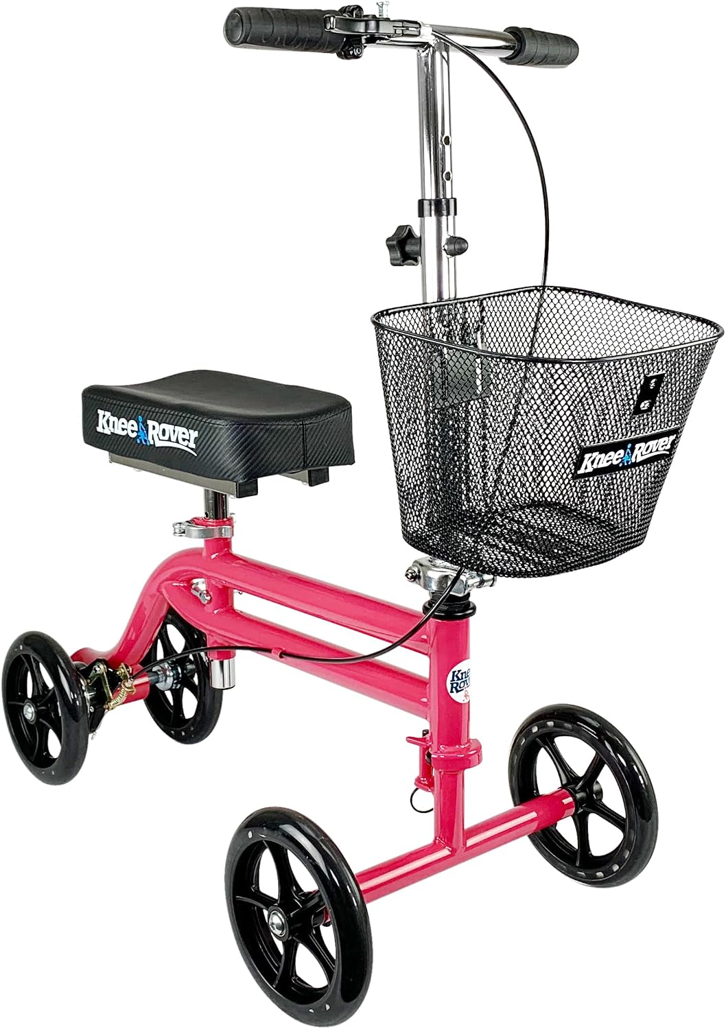 KneeRover Steerable Knee Scooter – Foldable Mobility Aid & Knee Walker with Basket for Adults