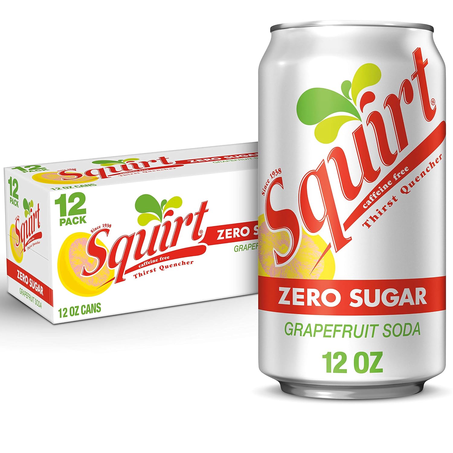 Squirt Soda, Grapefruit, 12 Fl Oz Cans, 12 Pack