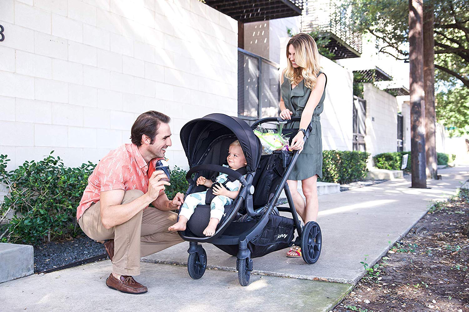 Joovy Qool Stroller, Customizable Stroller, Single, Double, Triple, Grey Melange