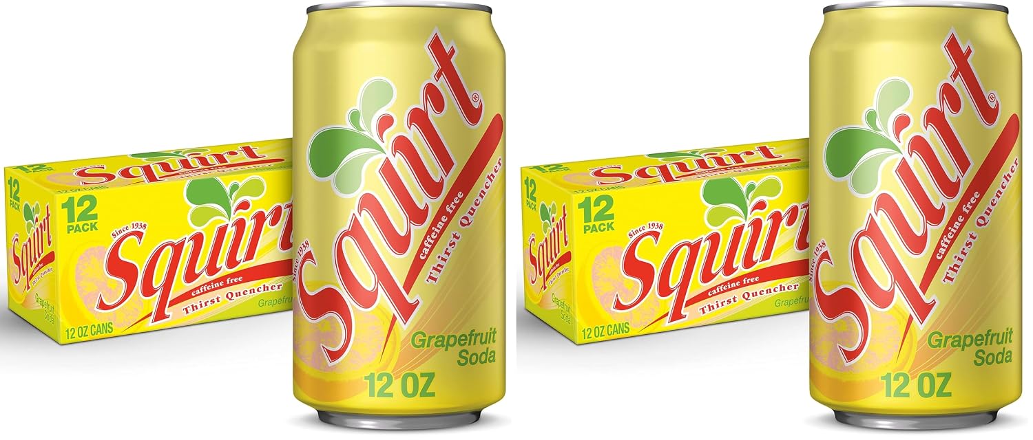 Squirt Soda, Grapefruit, 12 Fl Oz Cans, 12 Pack