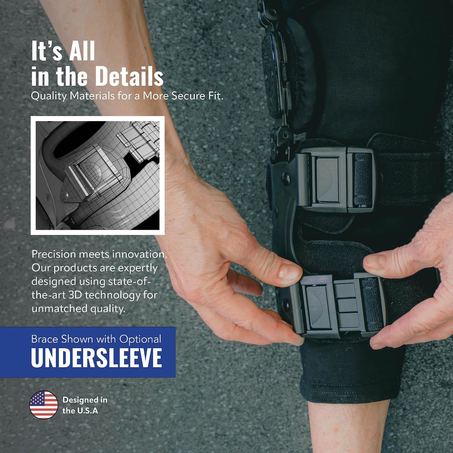 Elite OA Knee Brace for ACL & Meniscus Injury, Right | Dual-adjustment Support, Hyperextension Control, Patella Stability, Osteoarthritis Relief