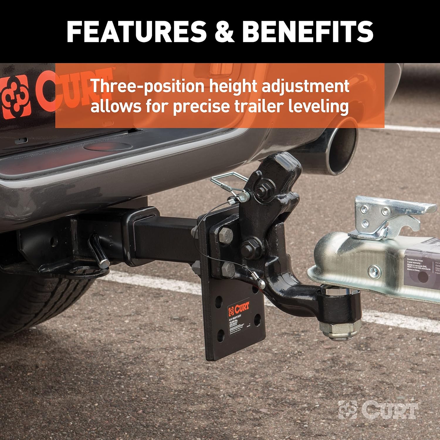 Curt Manufacturing 48323 7 in Plate 8 1/2 in Shank Pintle