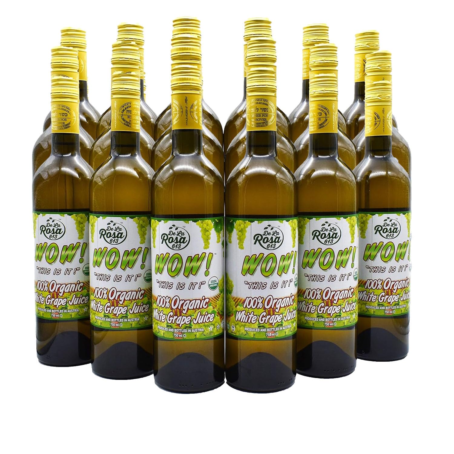 De La Rosa Organic Austrian Kosher Red Grape Juice (25.4 oz - 2pack)