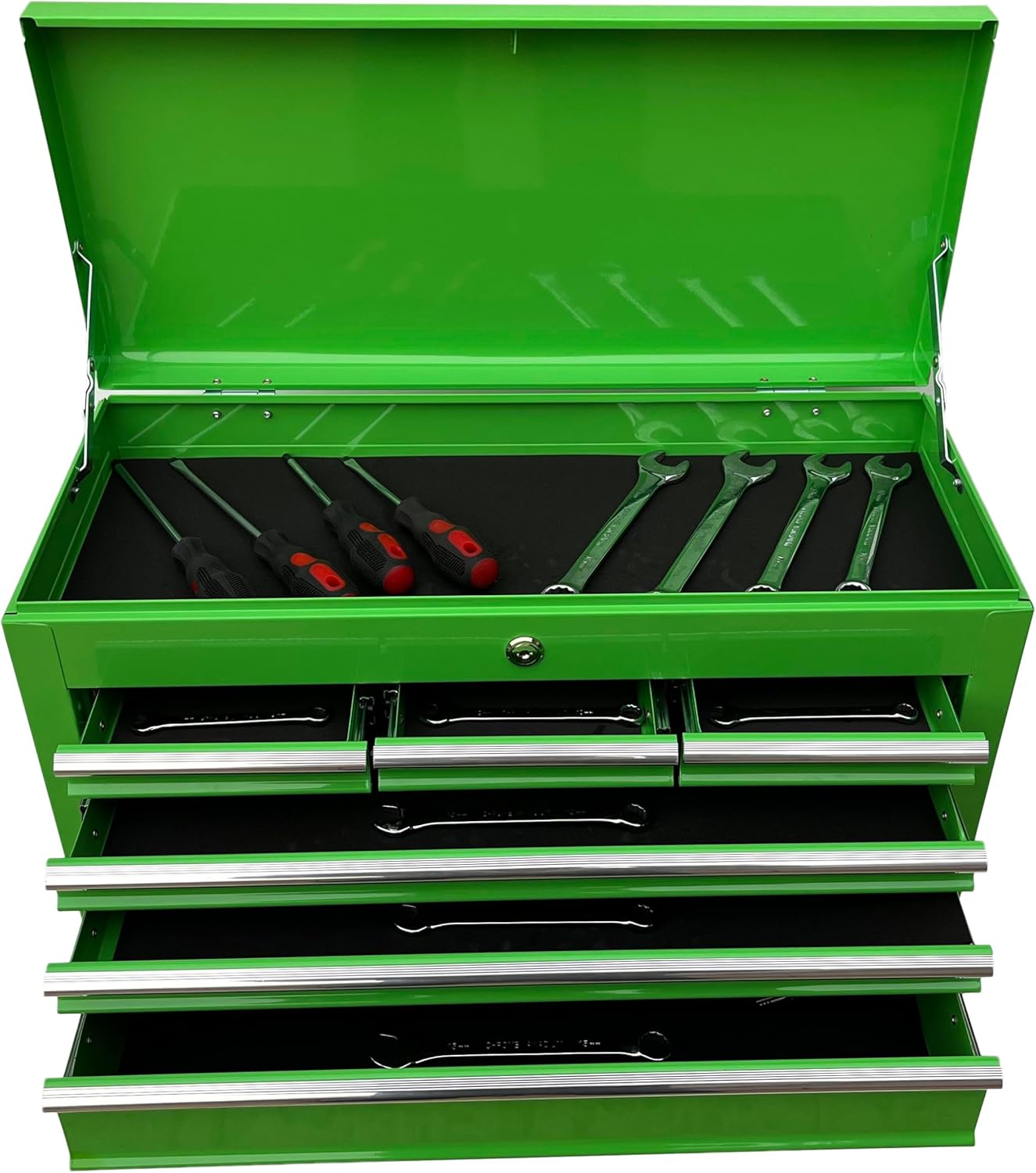 Workington Portable Metal Tool Chest with 6 Drawers, 24" 6-Drawer Tool Chest Cabinet with Ball Bearing Drawer Slides