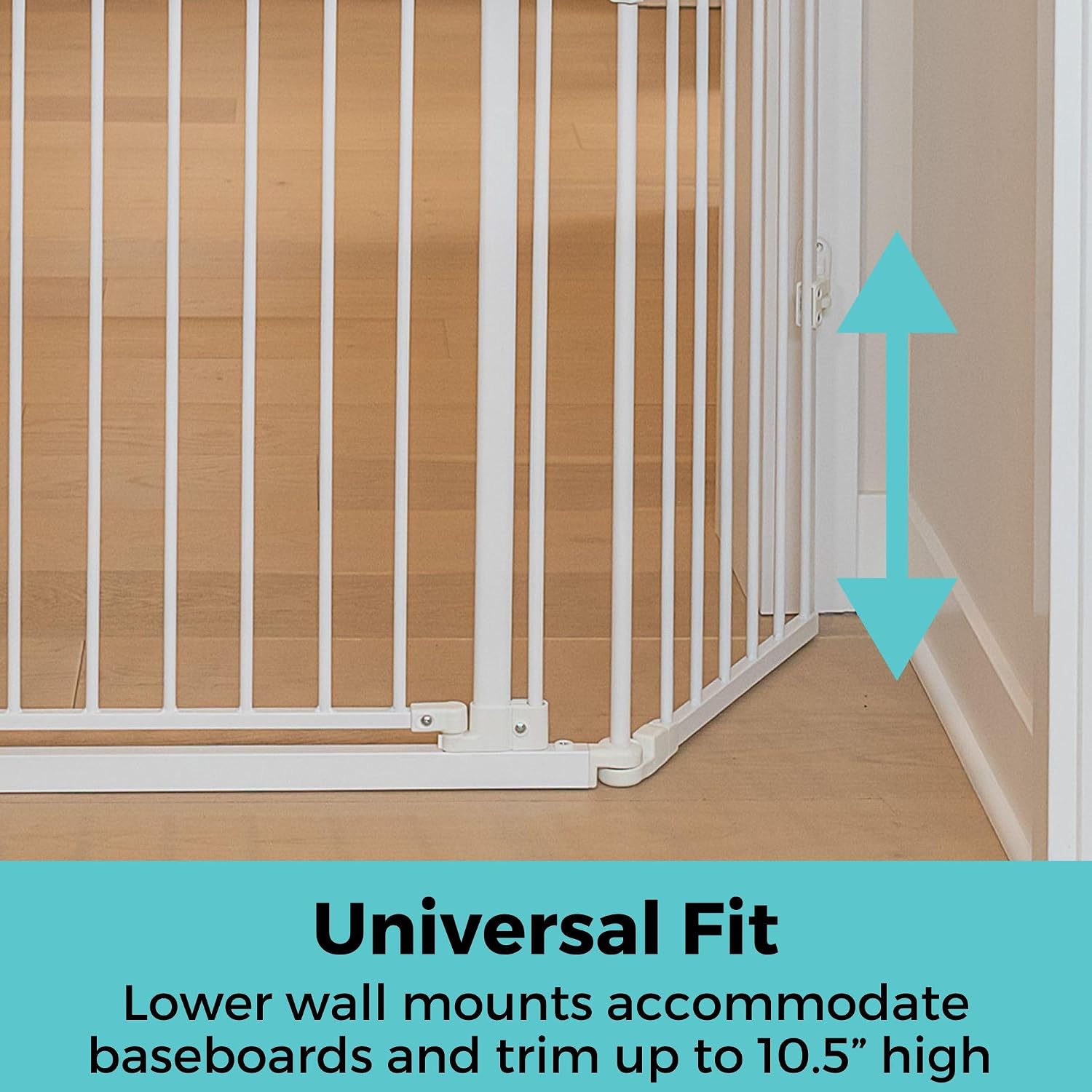 Toddleroo by North States - Deluxe Décor Safety Gate: Hardware Mounted Extra Wide Metal Baby Gate - Adjustable Child Gate - 38.3 to 72 Inches Wide - 30 Inches Tall - Matte Bronze