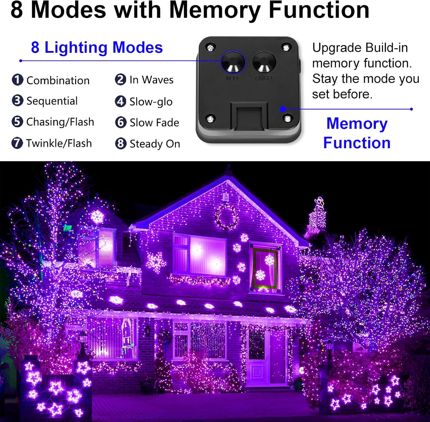 Solar Fairy String Lights, Cool White, 100Led, Outdoor Waterproof