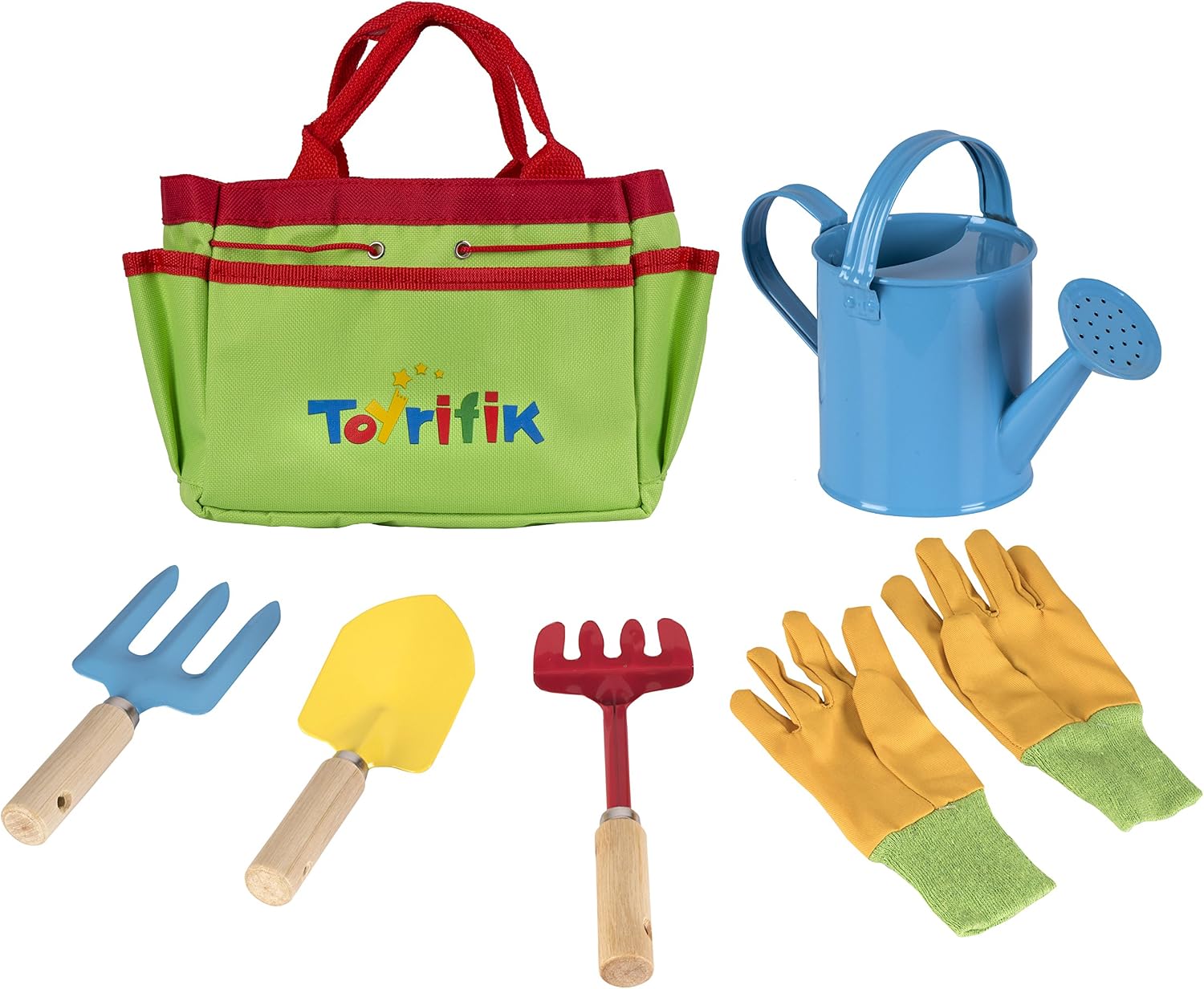 Little Kids Gardener Tool Set - Tote Bag, Watering Can & Gardening Tools