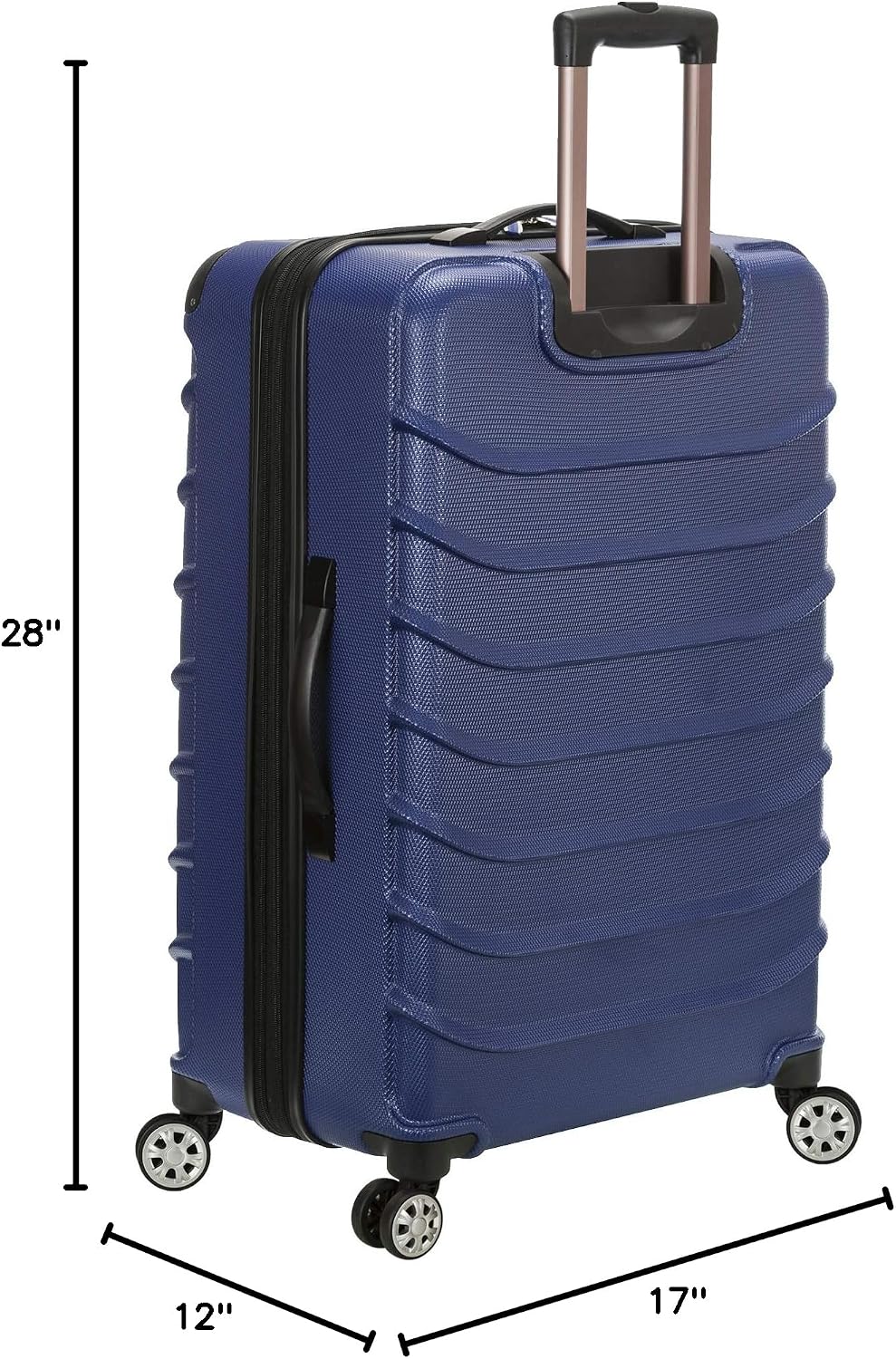 Rockland Speciale Hardside 2 Piece Expandable Spinner Luggage Set, (20"/28"), Black
