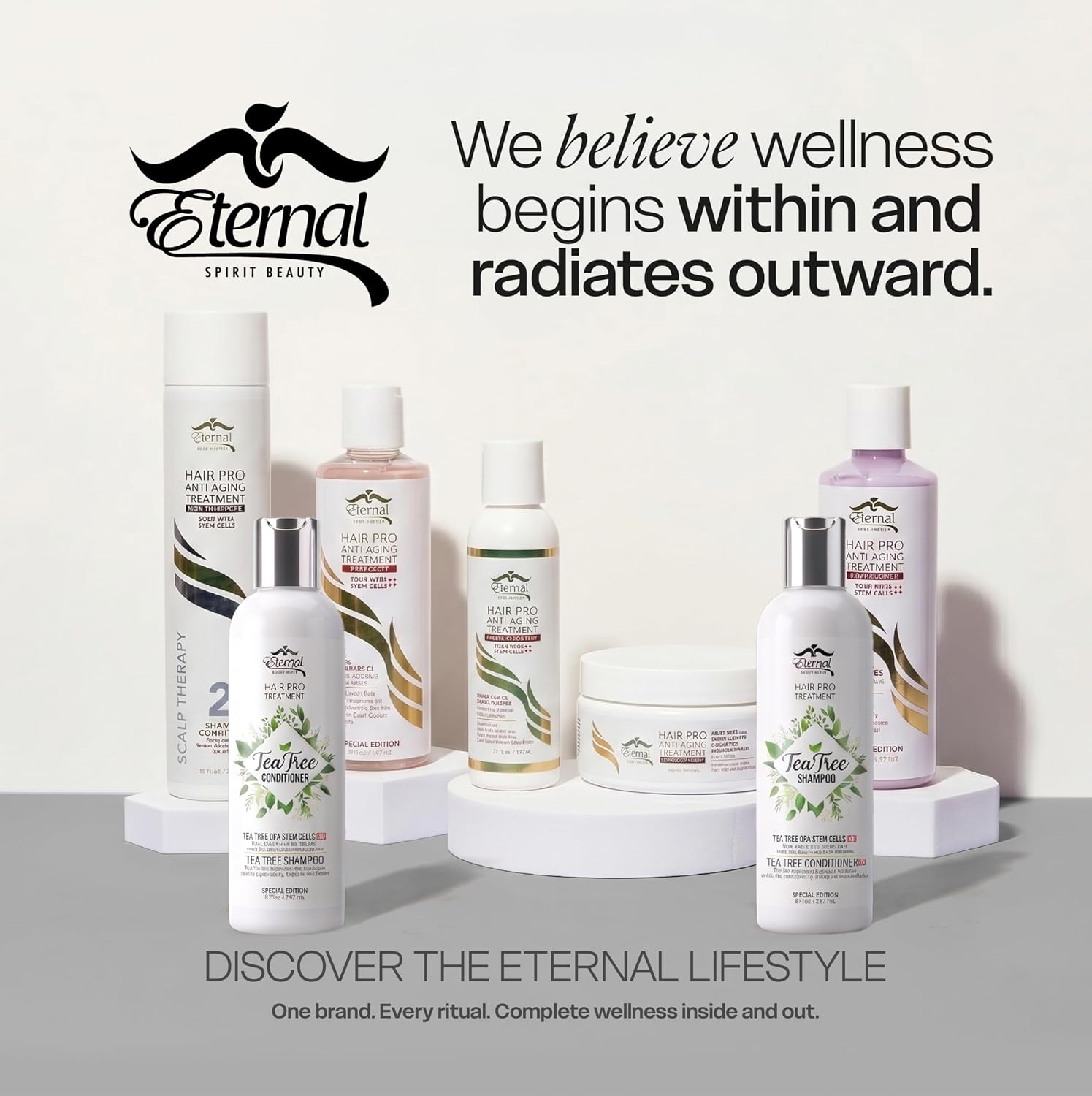 Eternal Spirit Beauty Hair Pro Tea Tree Set – Shampoo & Conditioner with Stem Cells