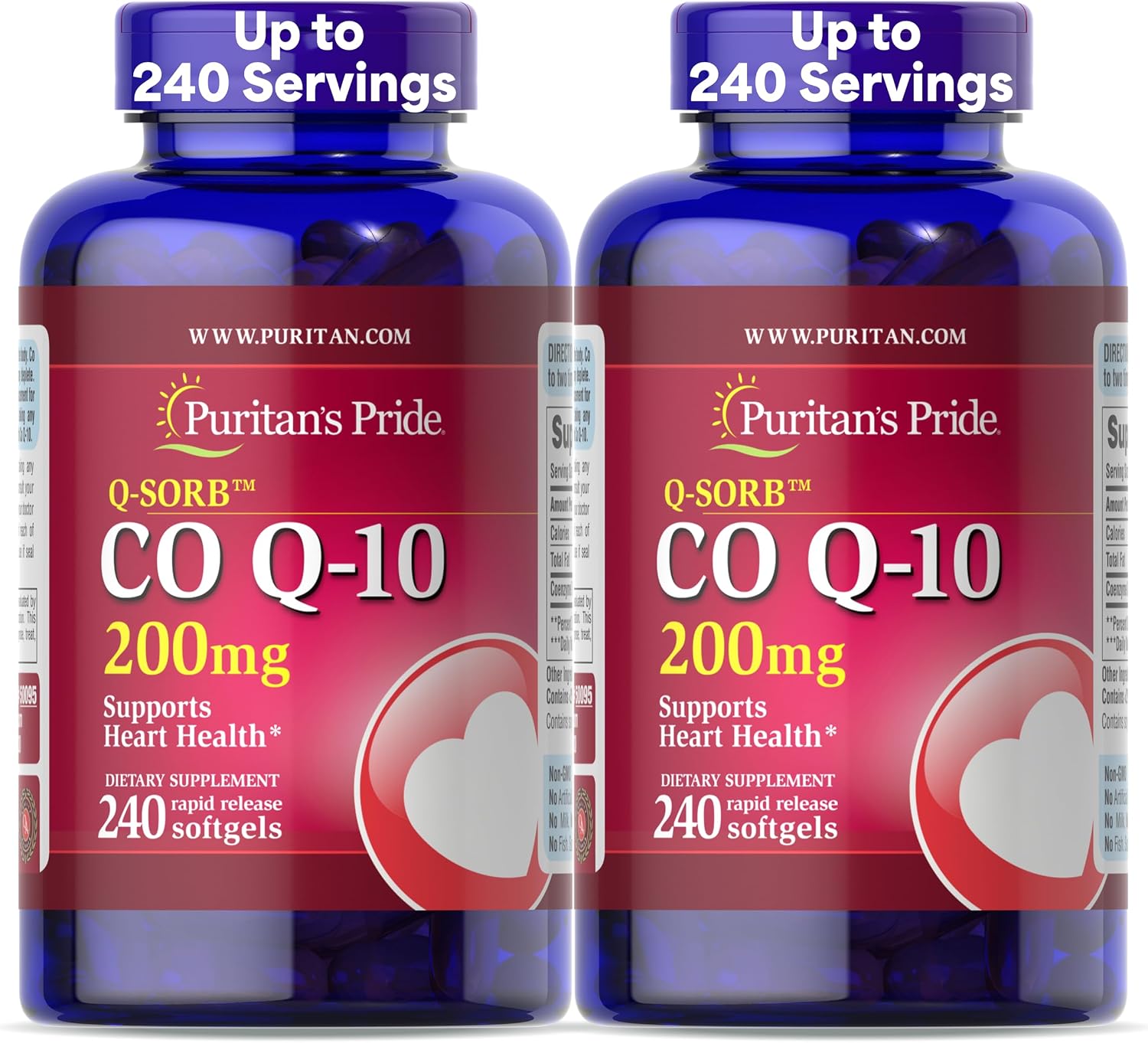 Puritan's Pride Coenzyme CoQ10 200mg, 240 Softgels