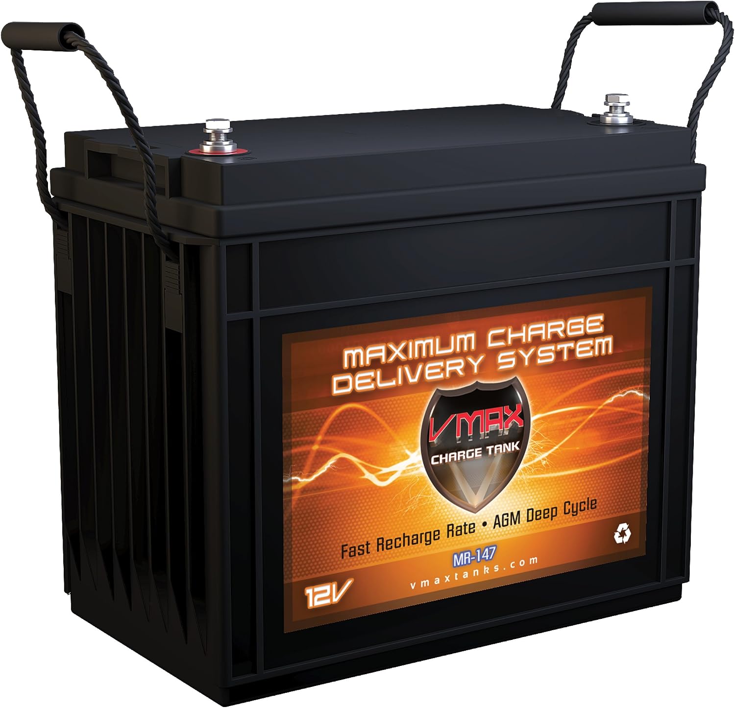 VMAX MR147-155 12V 155Ah AGM Deep Cycle Marine Battery for Minn Kota Endura Max 55 Hand Control 12V 55lb Trolling Motor