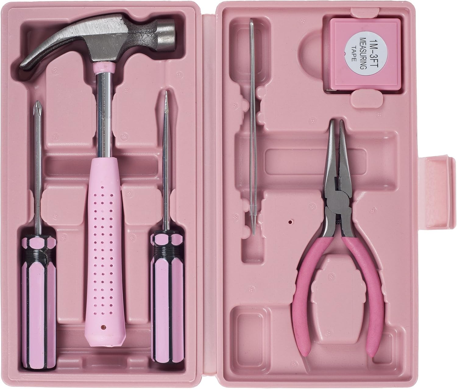 Stalwart - 75-HT1007 Household Hand Tools, Tool Set - 6 Piece by , Set Includes – Hammer, Screwdriver Set, Pliers (Tool Kit for the Home, Office, or Car) Black | Tool Set with Hammer, Screwdriver Set, Pliers and Hardshell Carrying Case - DIY Repair Kit f…