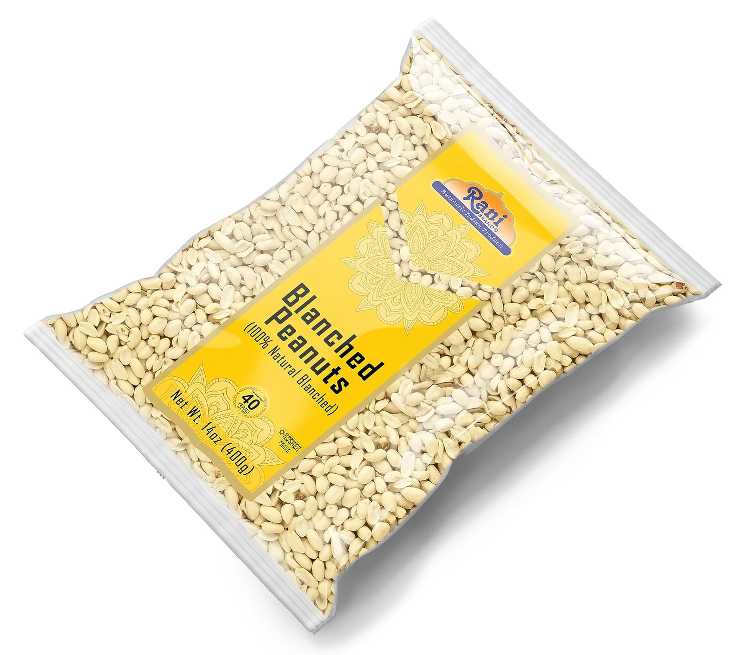 Rani Peanuts, Raw Whole With Skin (uncooked, unsalted) 14oz (400g) ~ All Natural | Vegan | Kosher | Gluten Friendly | Fresh Product of USA ~ Spanish Grade Groundnut/Red-skin