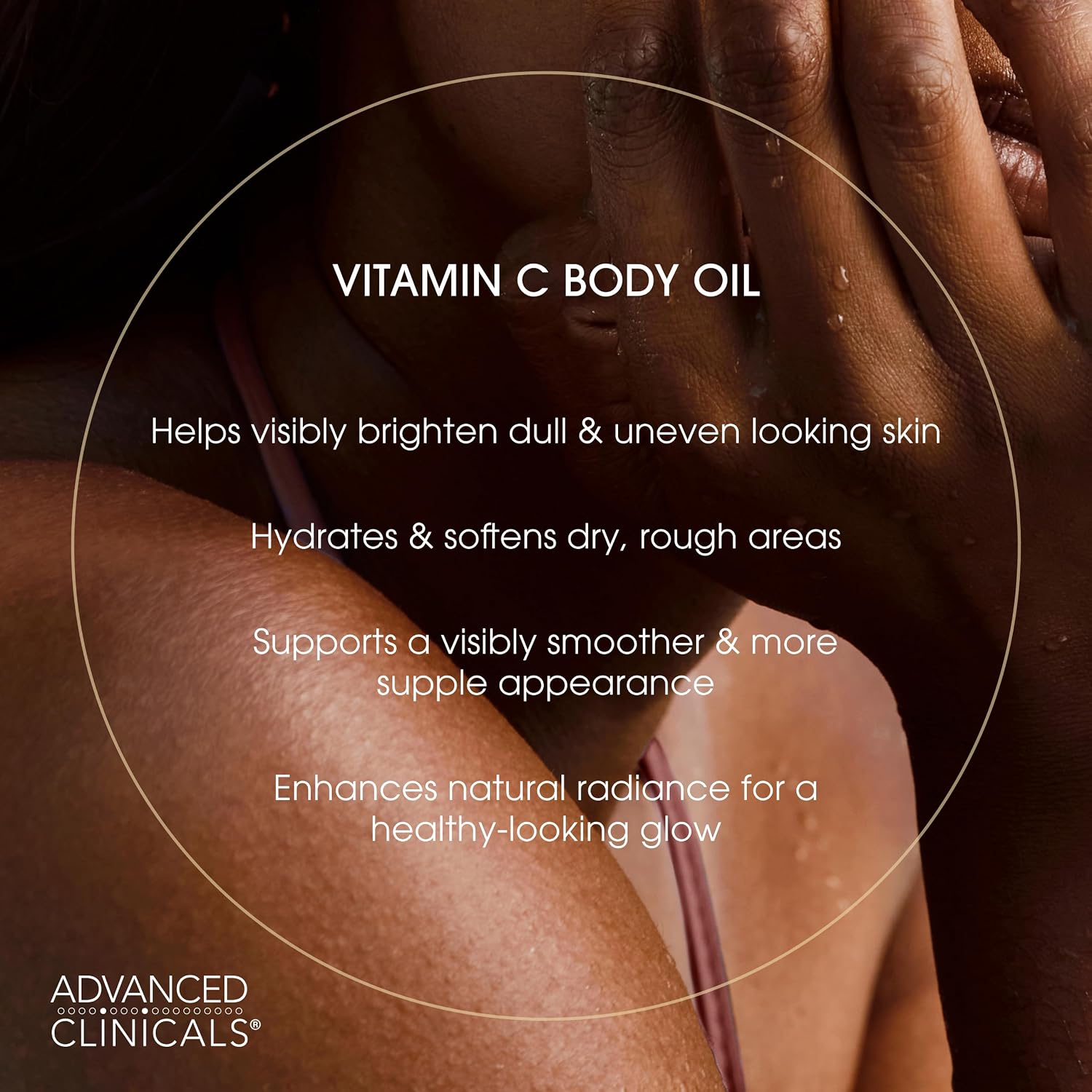 Advanced Clinicals Hydrating Collagen Oil For Body & After Shower | Visible Anti Aging Moisturizing Collagen Body Oil For Women & Men Helps Soften Appearance Of Crepe Skin & Wrinkles, 3.8 Fl Oz