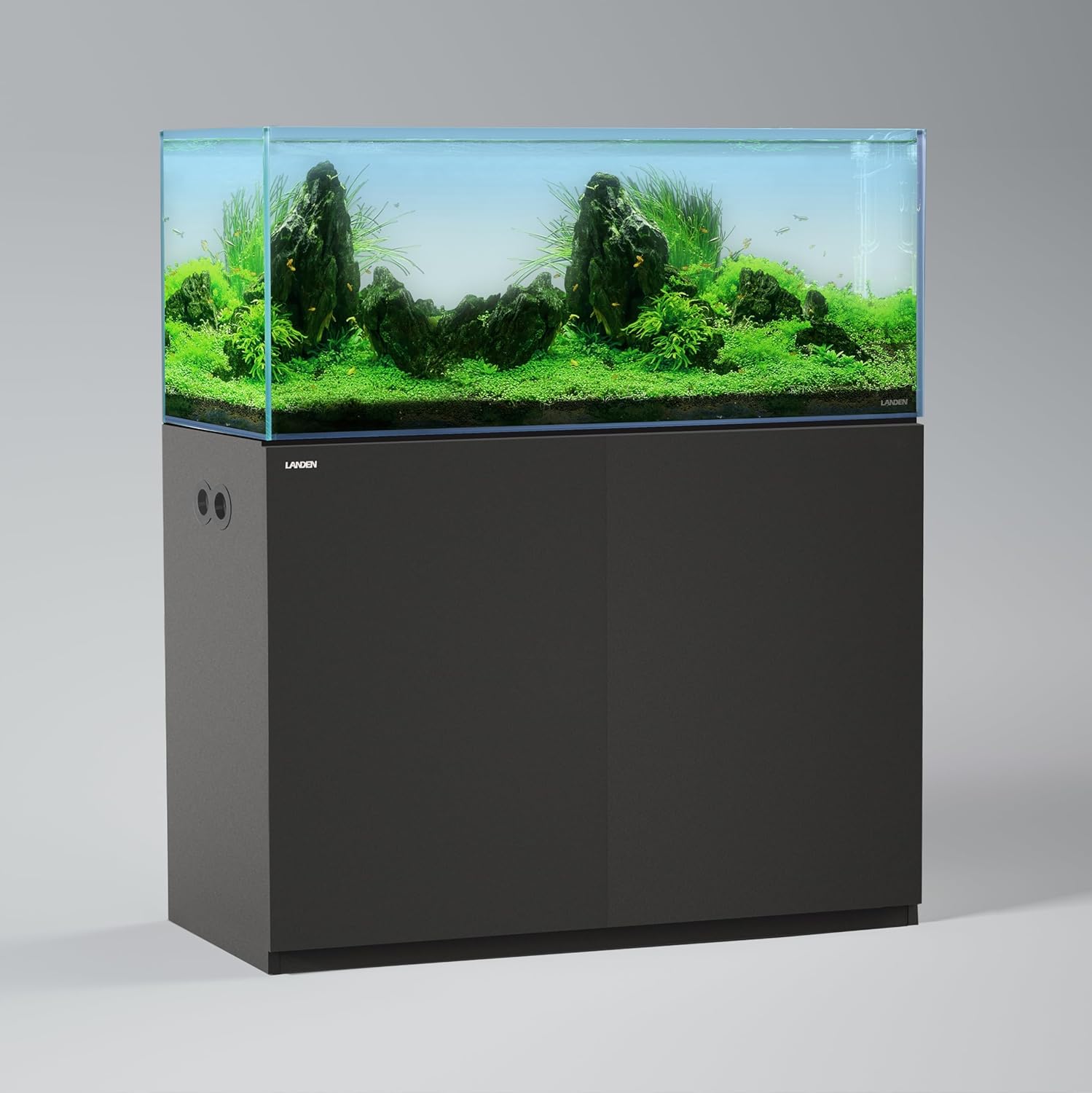 LANDEN Wooden Aquarium Stand & Cabinet, 20 Gallon Fish Tank, 17.7x17.7in