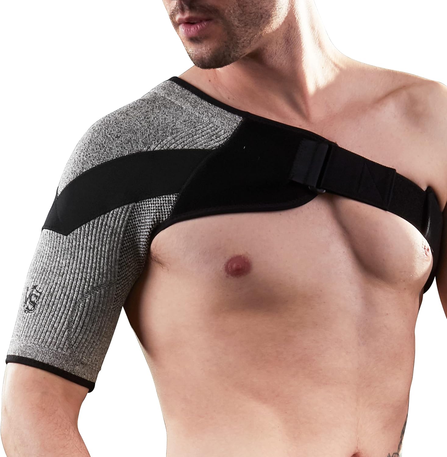 Vital Salveo Shoulder Brace Compression Sleeve Wrap with Support and Stability Breathable for Shoulder Pain Dislocated Rotator Cuff Tendinitis (1PC)