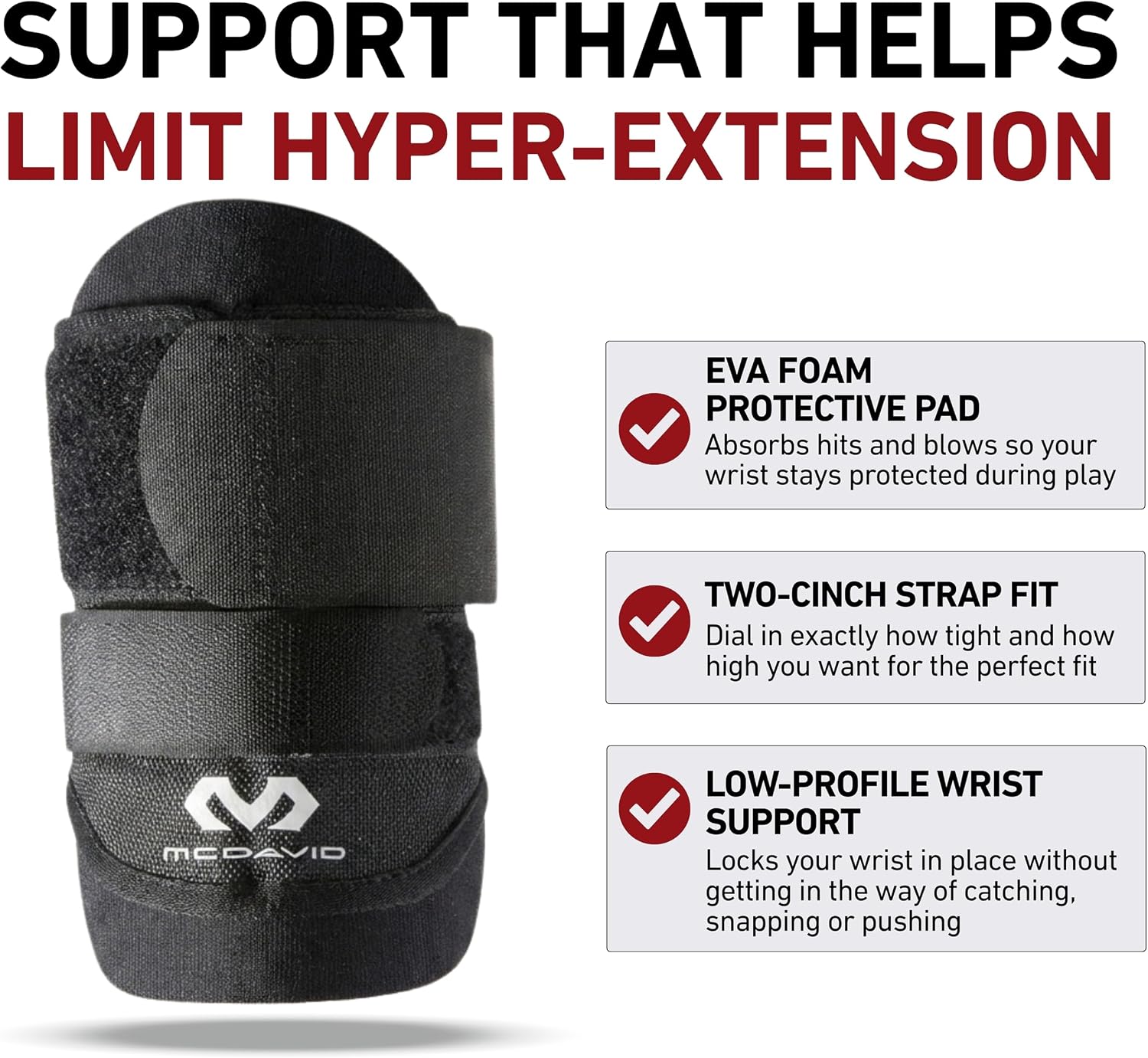 McDavid Wrist Brace, Adjustable Wrist Guard Support for Work to Help Prevent Wrist Injuries