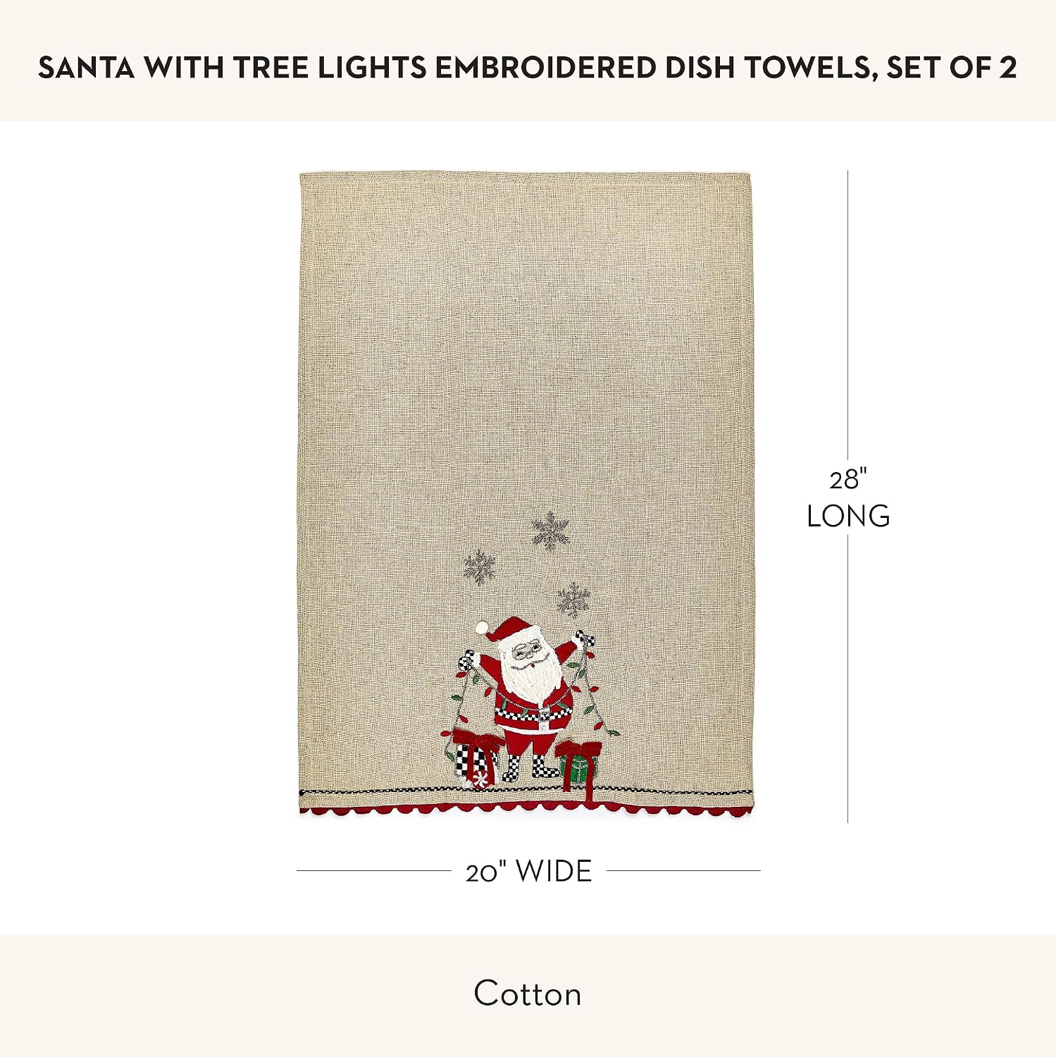 MACKENZIE-CHILDS Cotton Dish Towel, Hydrangea Tea Kettle