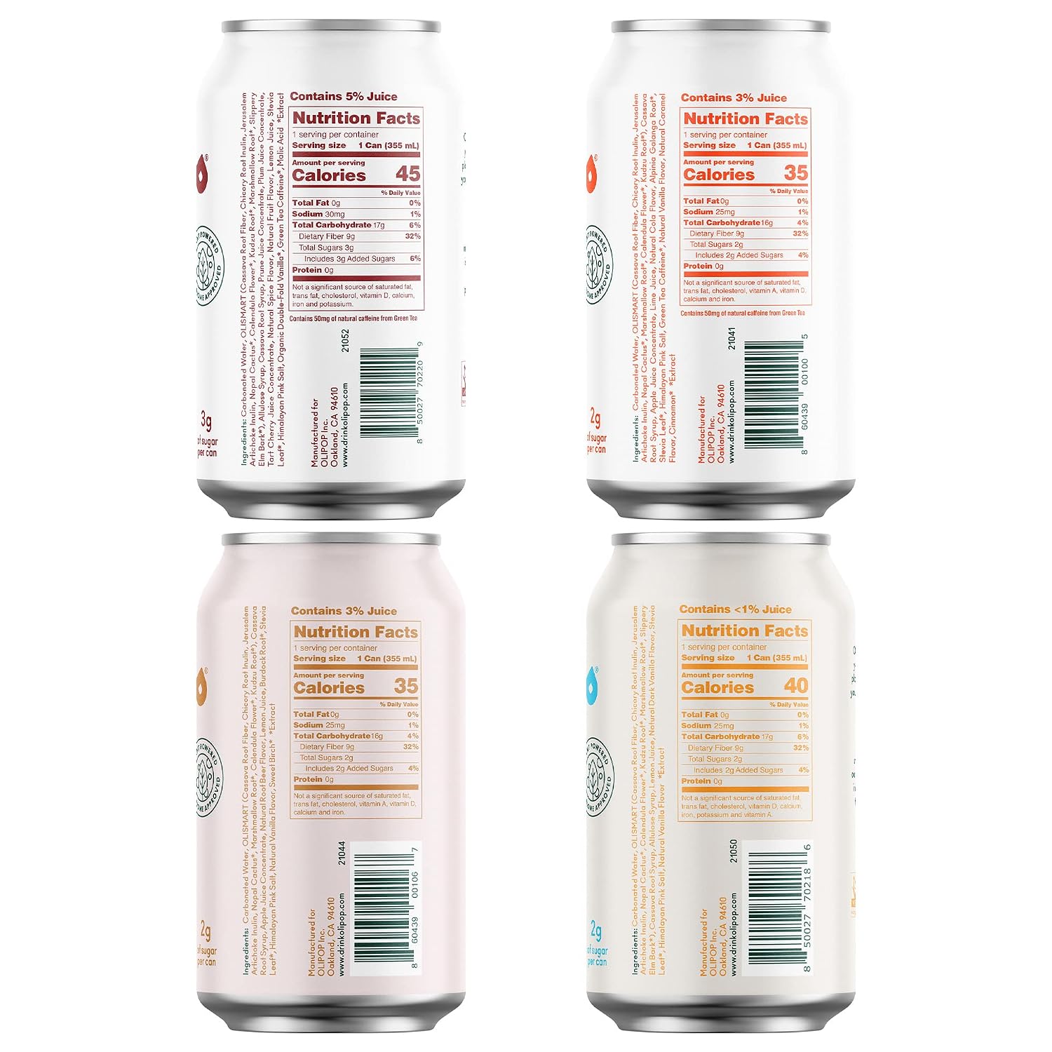 OLIPOP - The Sampler, 6-Flavor Soda Variety Pack, Healthy Soda, Prebiotic Soft Drinks, Supports Digestive Health & Gut Health, High Fiber, Low Calorie