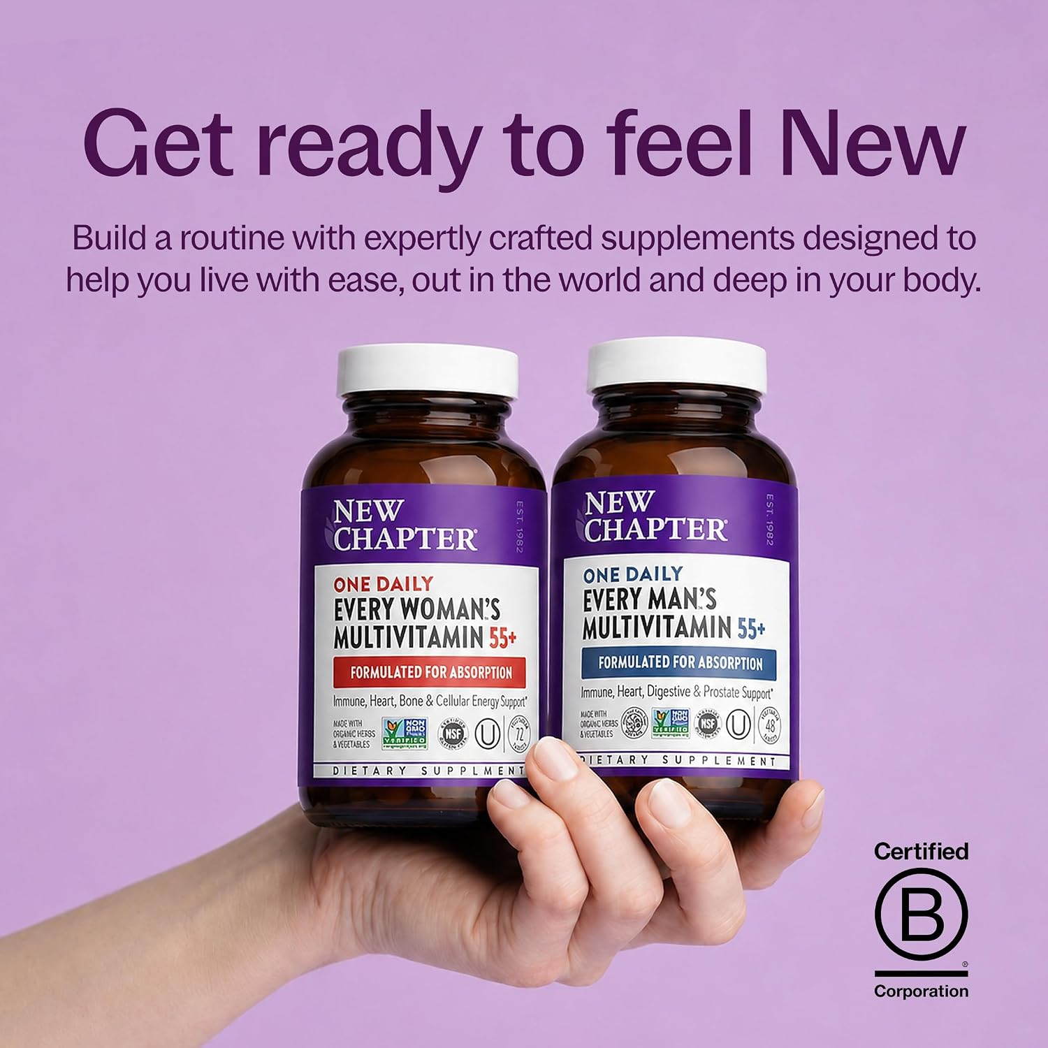 New Chapter Every Woman's One Daily 55+ - Multivitamin for Women - Supports Immune, Bone & Vision Health* - Gentle on the Stomach - Non-GMO, Gluten Free, Dairy Free, Vegetarian & Kosher - 48 Tablets