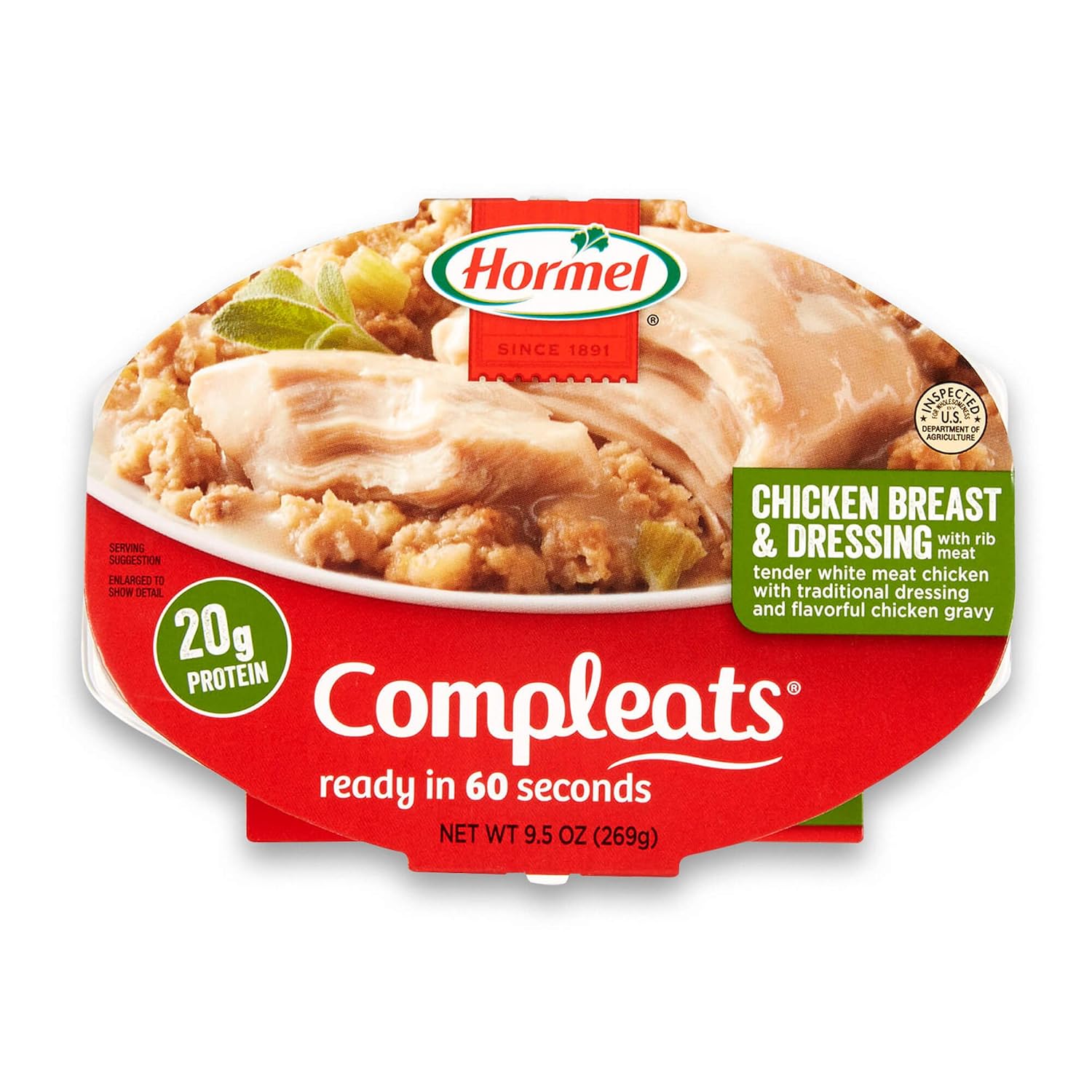 HORMEL COMPLEATS Turkey & Dressing Microwave Tray, 10 oz. (6 Pack)