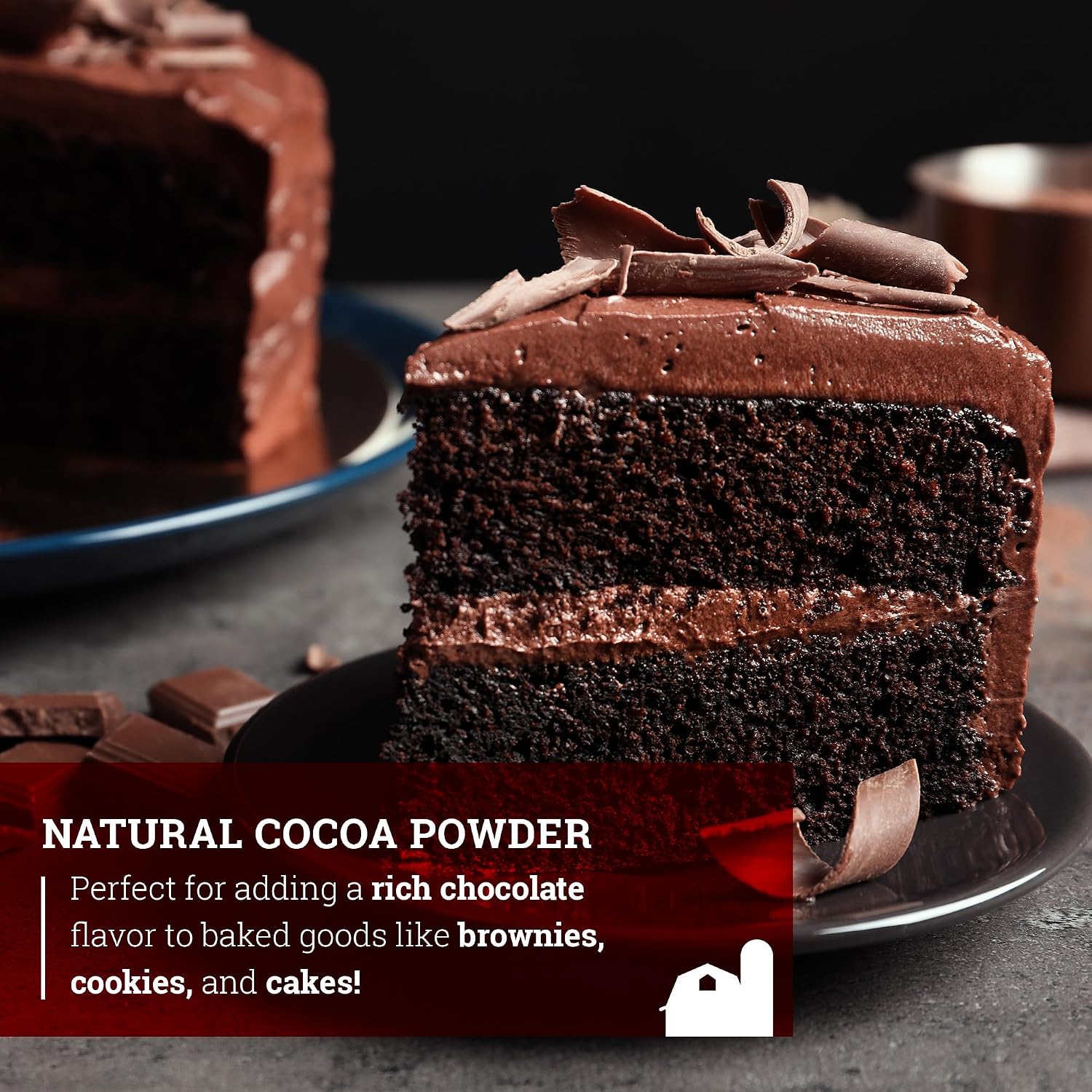 Hoosier Hill Farm Natural Cocoa Powder, Unsweetened, 1LB (Pack of 1)