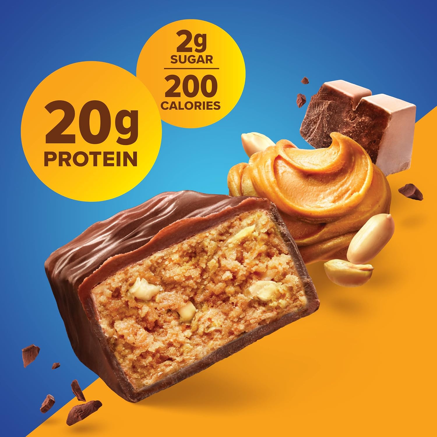 Pure Protein Chocolate Deluxe Protein Bars, 21g Protein, Gluten Free, 12 Ct