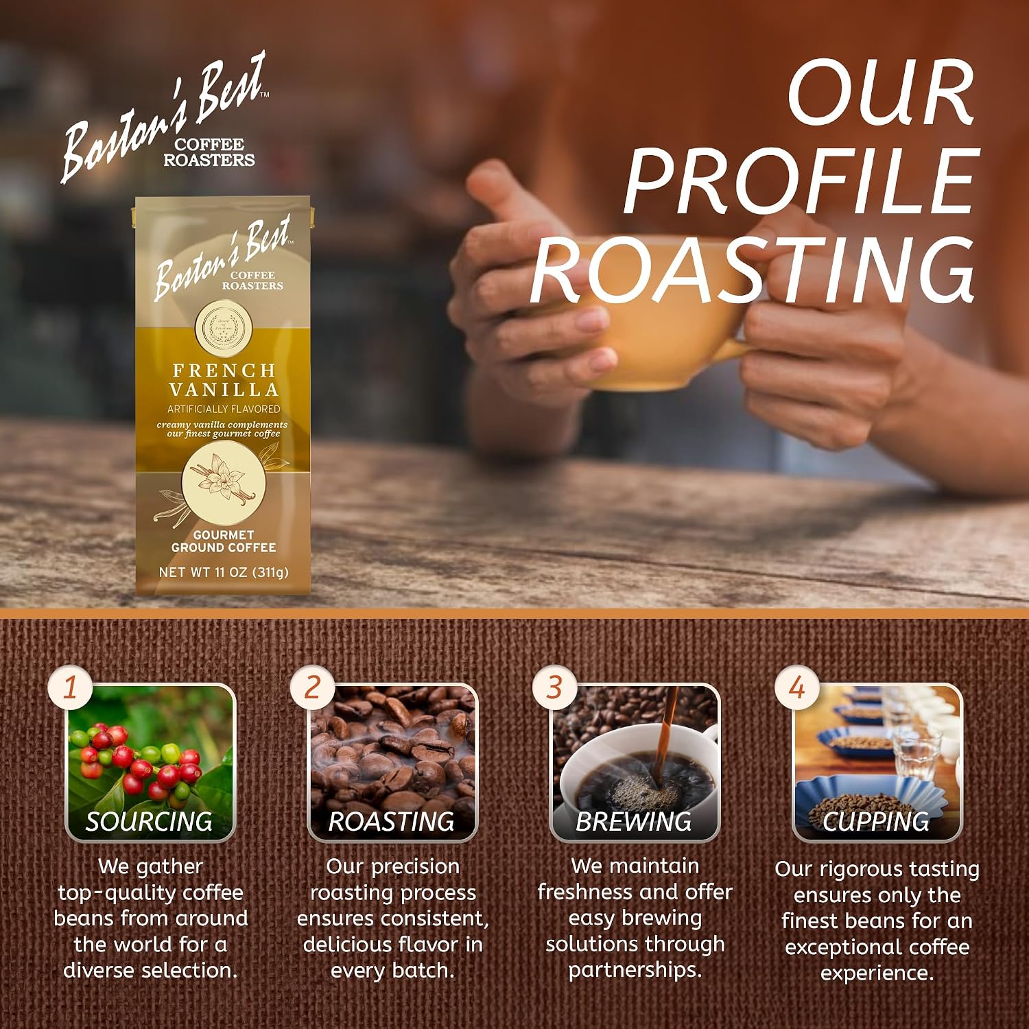 Boston’s Best Coffee - Fall-Inspired Pumpkin Spice Medium Roast Gourmet Delicious Flavored Coffee, Premium Ground - 11 oz. / 311 g Bag
