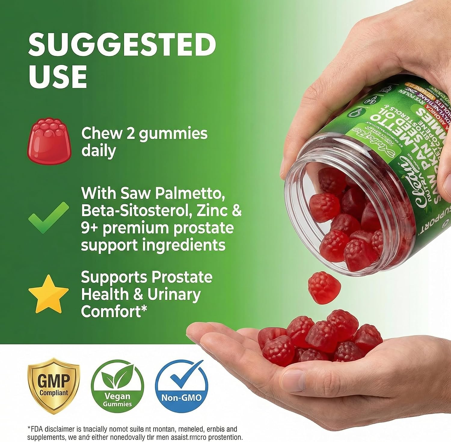 AndroFlow Saw Palmetto and Pumpkin Seed Oil Prostate Health Supplements for Men Pygeum Beta Sitosterol Lycopene Boron Zinc Selenium DIM Stinging