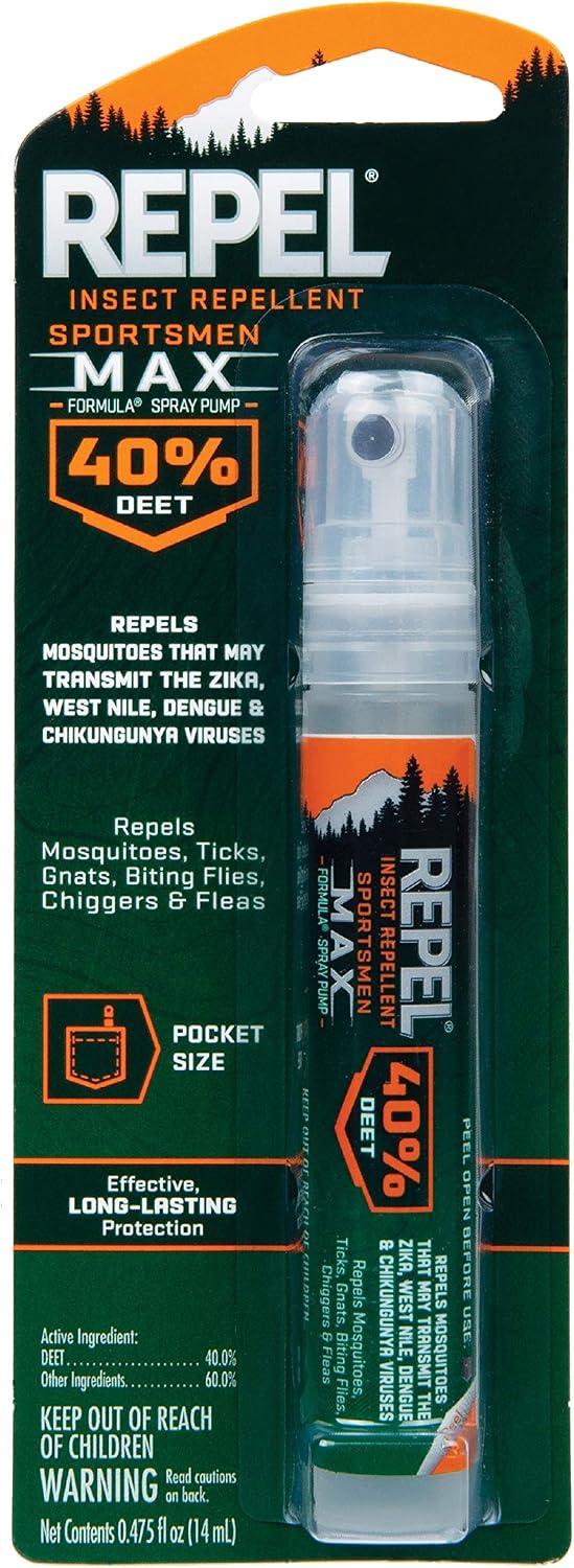 Repel Insect Repellent Sportsman Max Formula, Repels Mosquitoes, Ticks and Gnats, Effective Long-Lasting Protection, 40% DEET (Aerosol) 6 fl Ounce (Pack of 2)