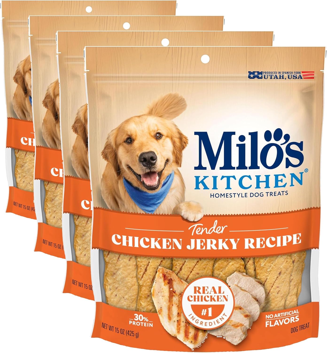 Milo’s Kitchen Chicken & Apple Sausage Slices Dog Treats, 18 Oz. Bag