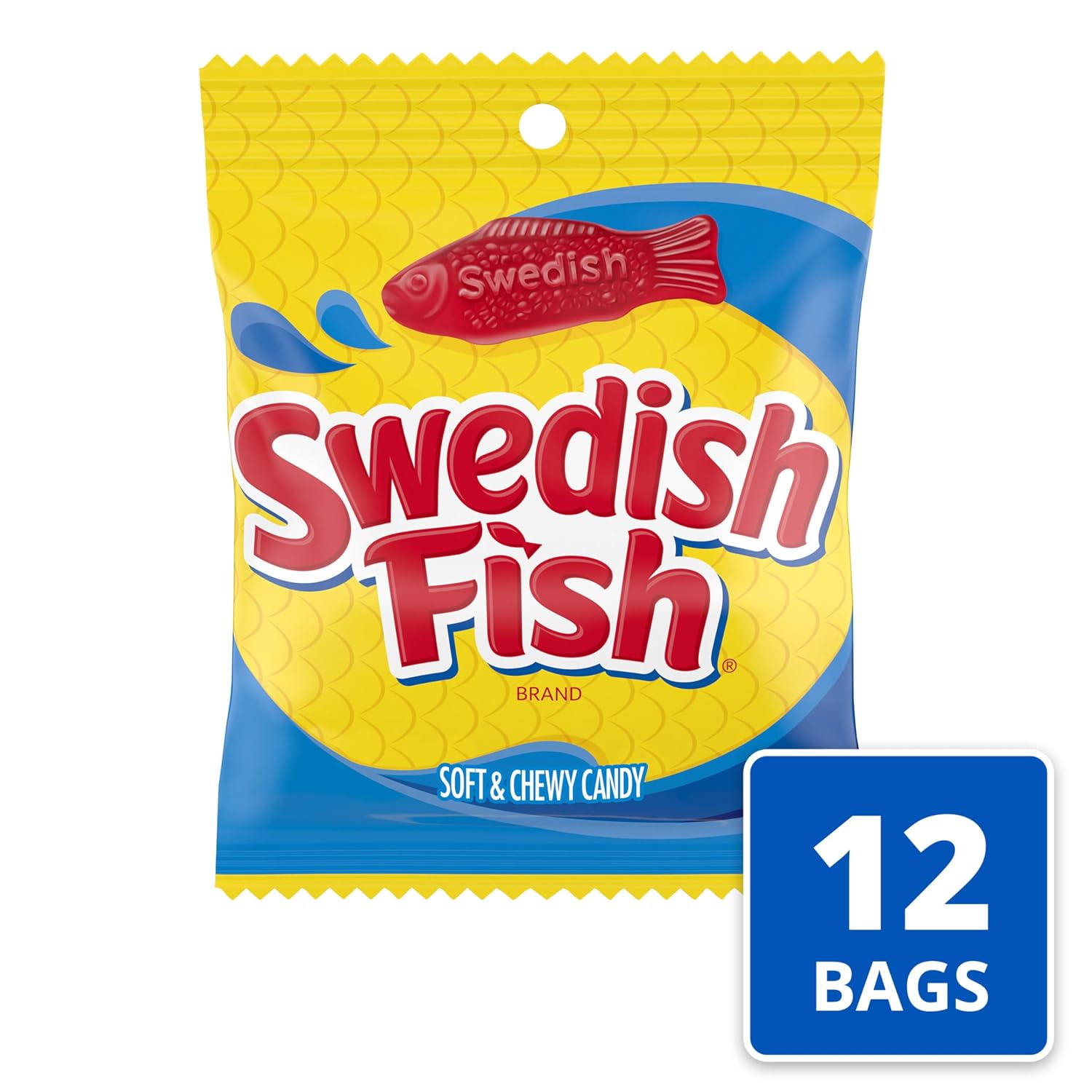 SWEDISH FISH Soft & Chewy Gummy Candy, Bulk Candy, 5 lb