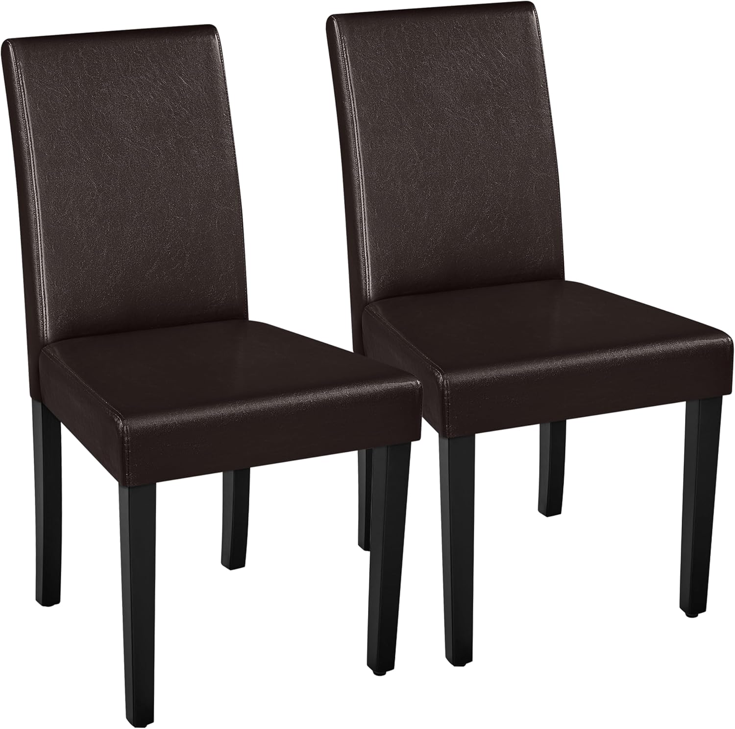 Yaheetech Dining Chairs Set of 4 Upholstered Kitchen Chairs Black