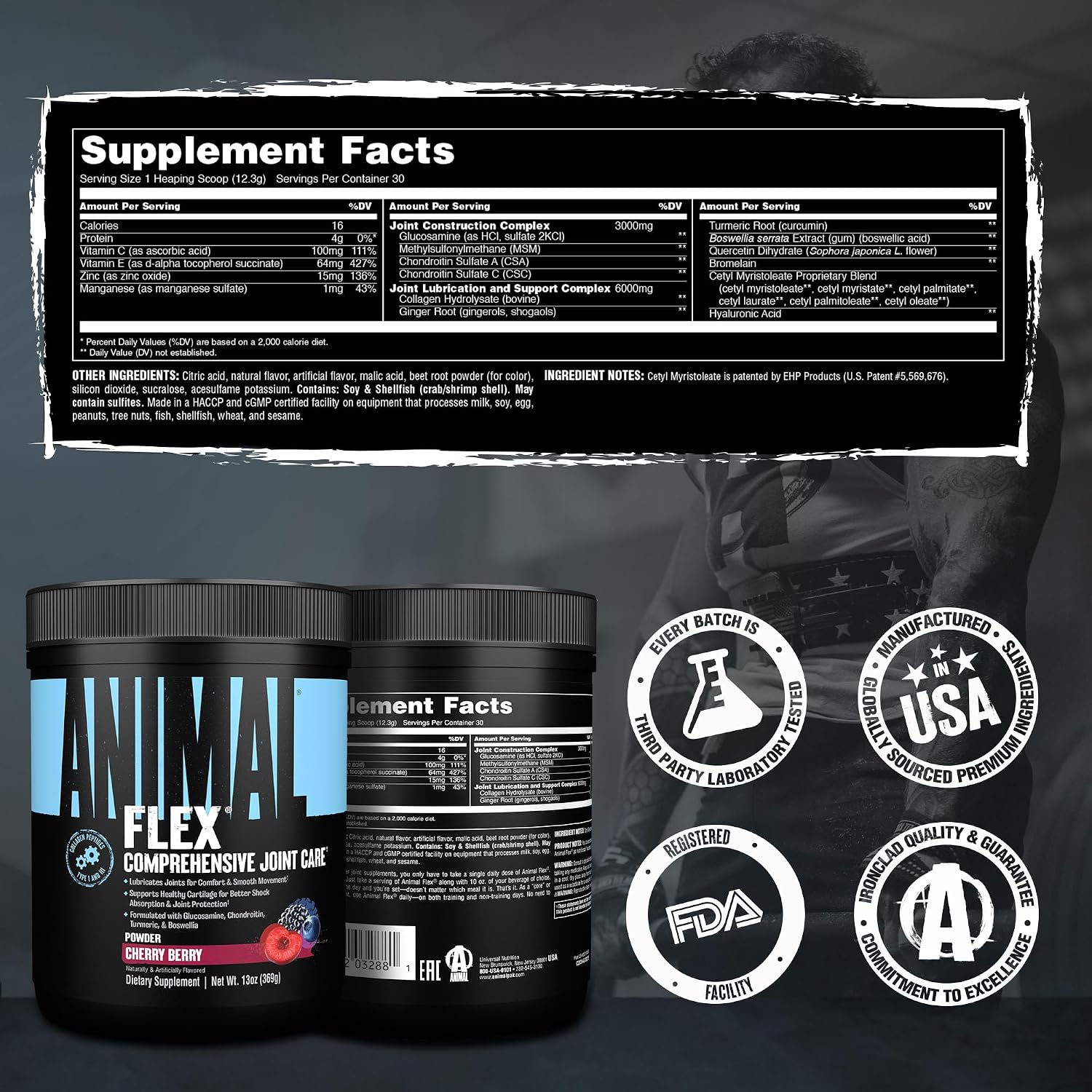 Animal Flex - Glucosamine Chondroitin Joint Supplement for Women and Men Discomfort with Turmeric, MSM, Boswellia for Cartilage, Joint Health, Muscles, Back, Knees, Shoulder, and Hip, 44 Packs